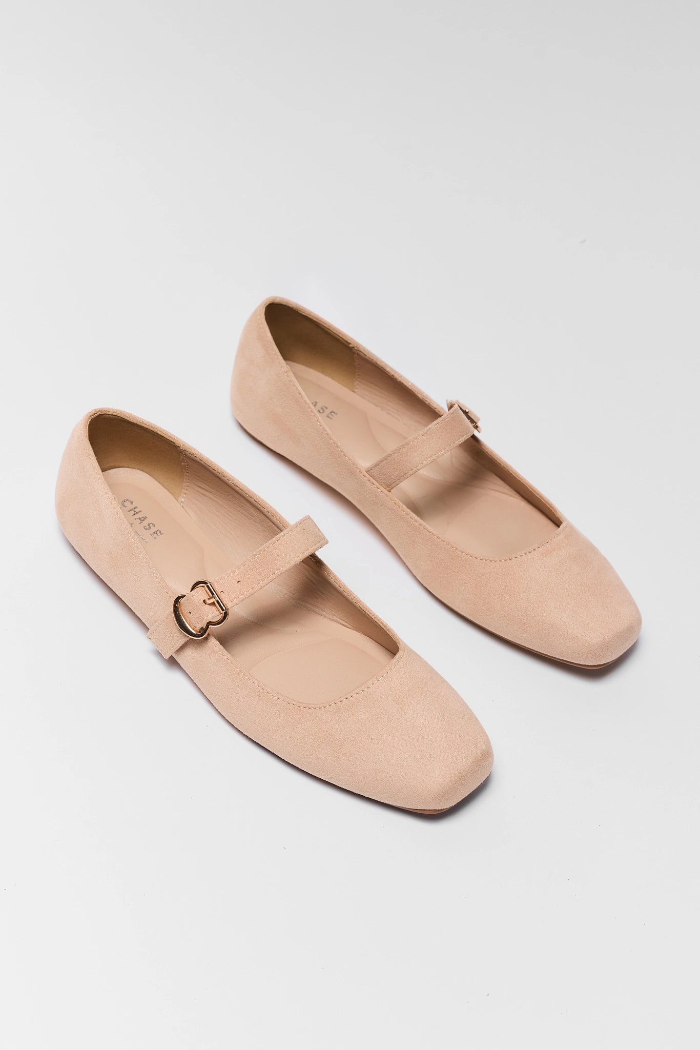 Ivory Faux Suede Ballet Flats