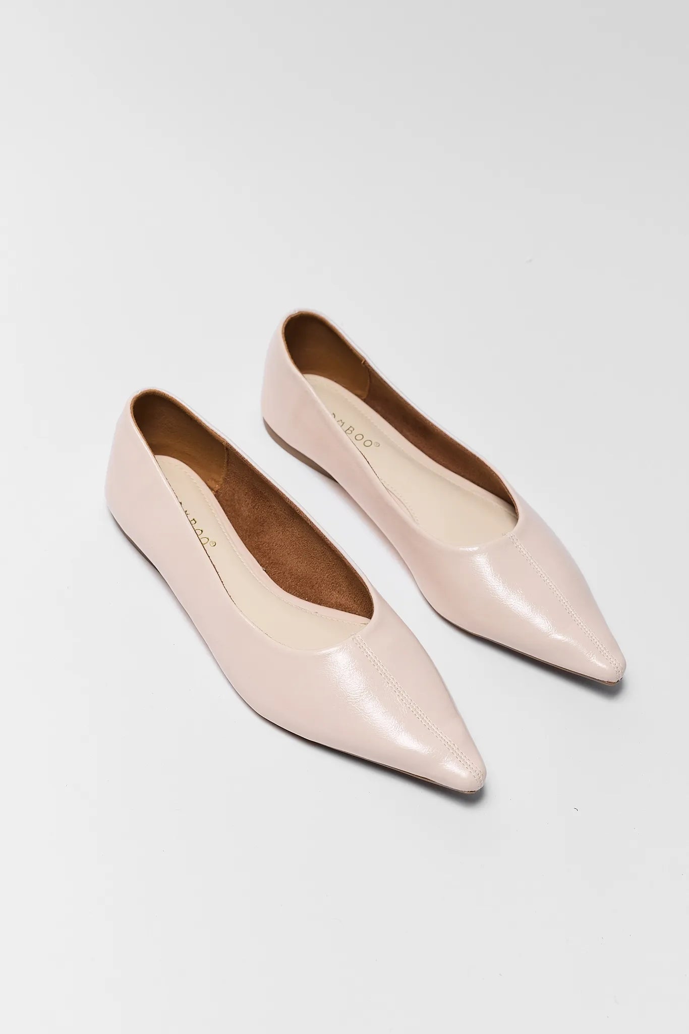 Ivory Pointed Toe Ballet Flats