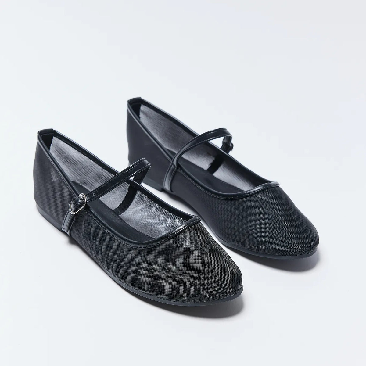 dress flats black Jane Mesh | Women's Clothing Size:IT 34.5 - US 4.5 A smooth leather upper All-Black With a Touch Web Collection: The Invitation