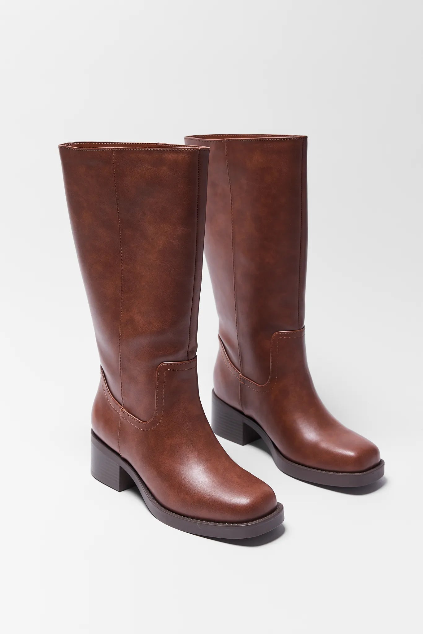 Kate Brown Faux Leather Boots