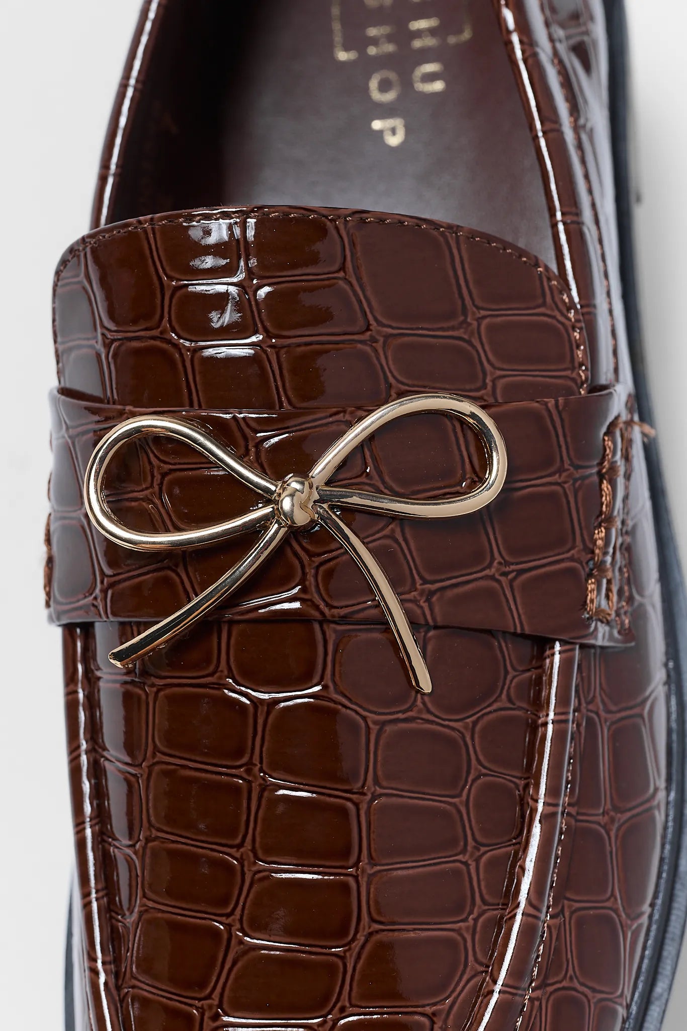 Louise Brown Faux Leather Loafers