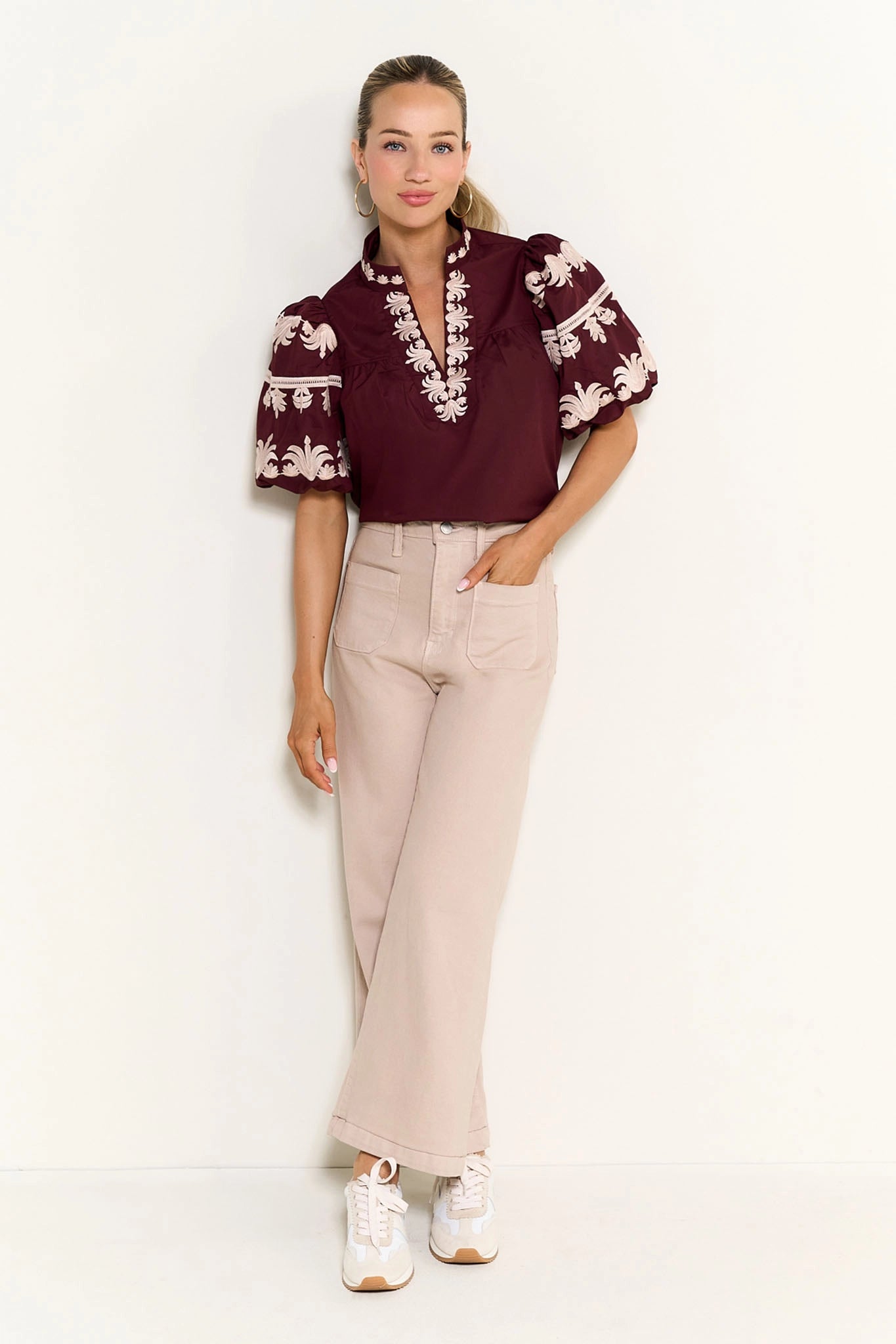 Lyla Top- Burgundy