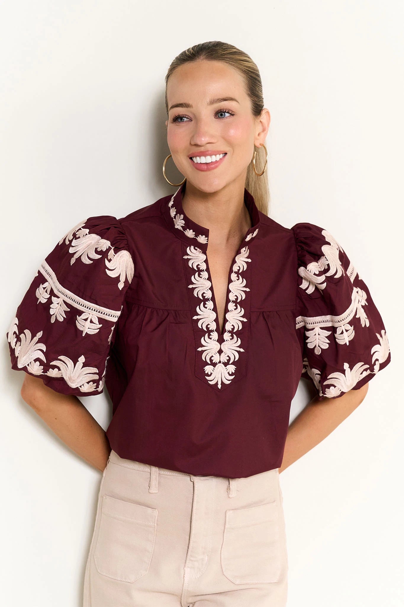 Lyla Top- Burgundy