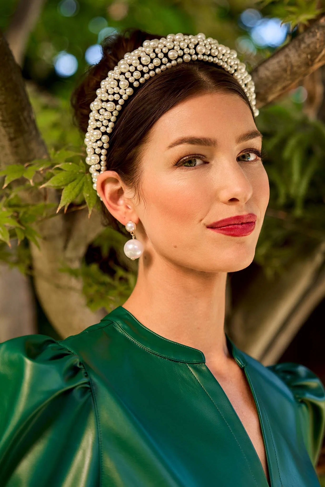 Marian Black Pearl Headband