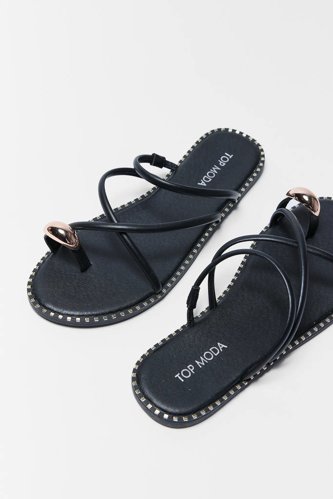 Mickie Black Studded Sandals