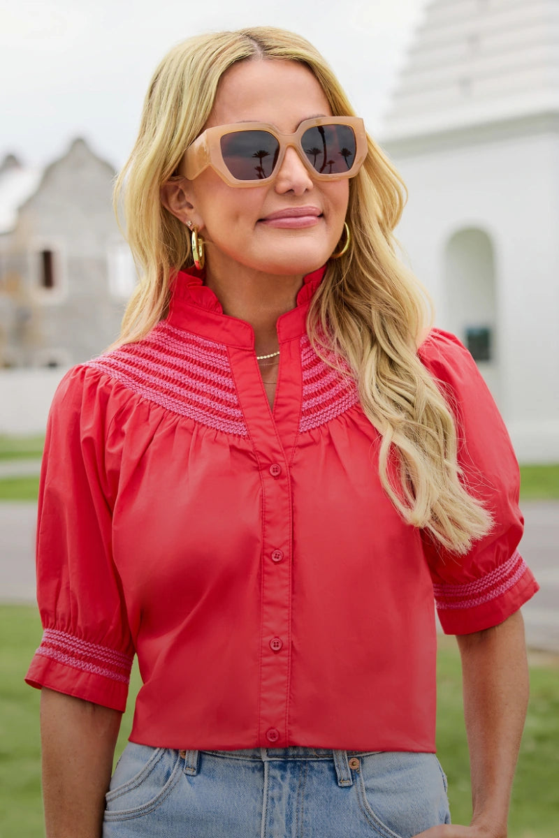 mobile red yvonne top