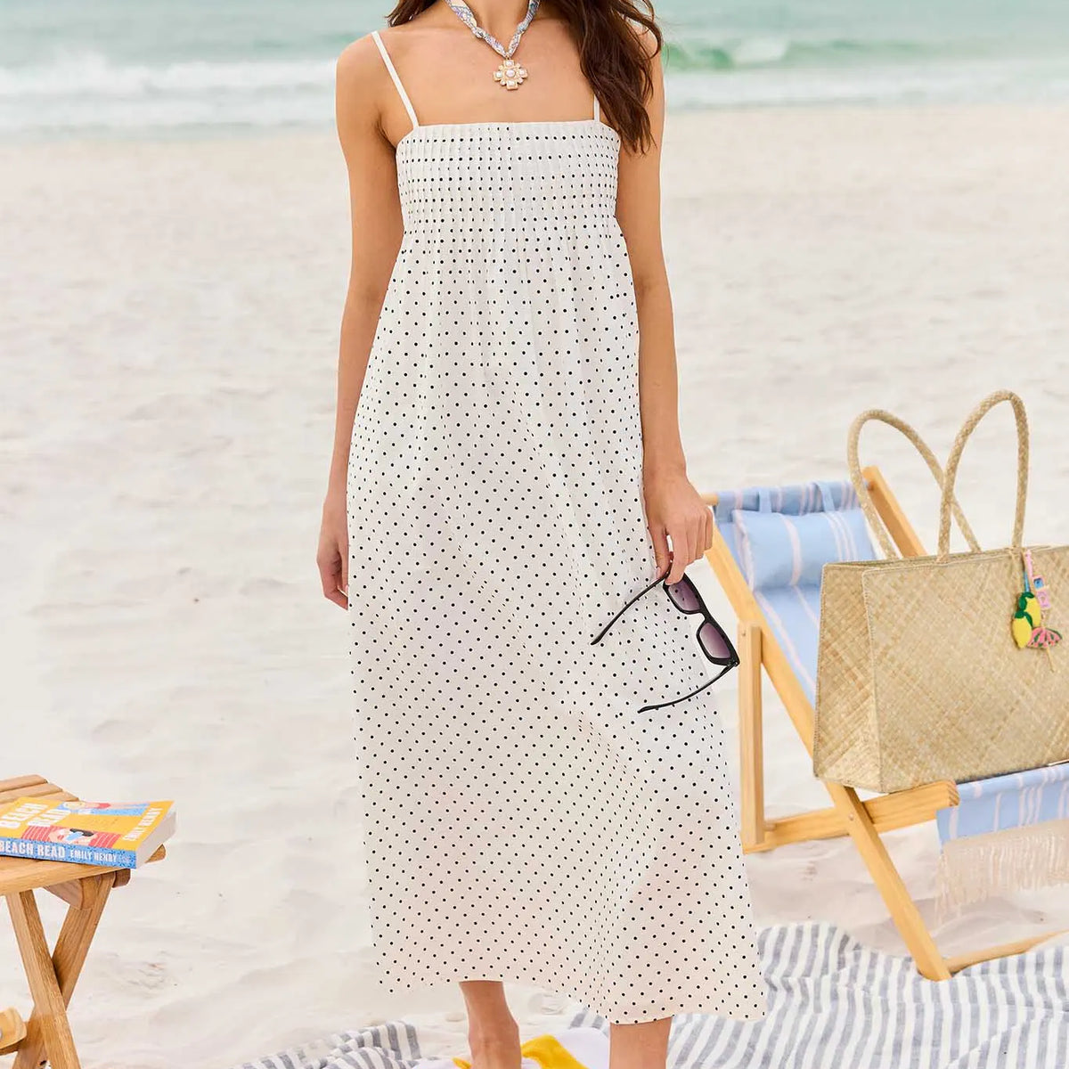 Monroe White Polka Dot Maxi Dress | Women's Clothing | Avara Monroe White Polka Dot Maxi Dress | Women's Clothing | Avara