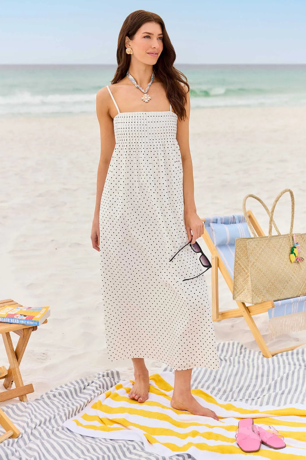 Monroe White Polka Dot Maxi Dress | Women's Clothing | Avara Monroe White Polka Dot Maxi Dress | Women's Clothing | Avara