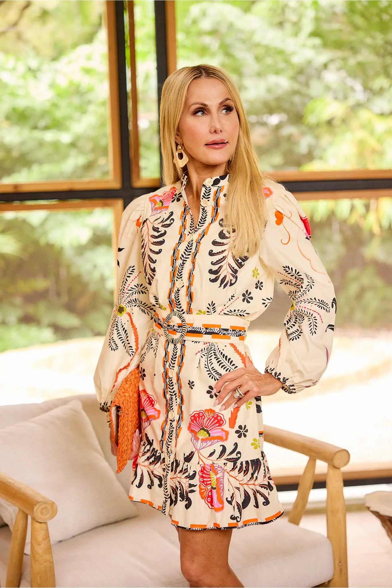 Nadia Floral Belted Short Dress