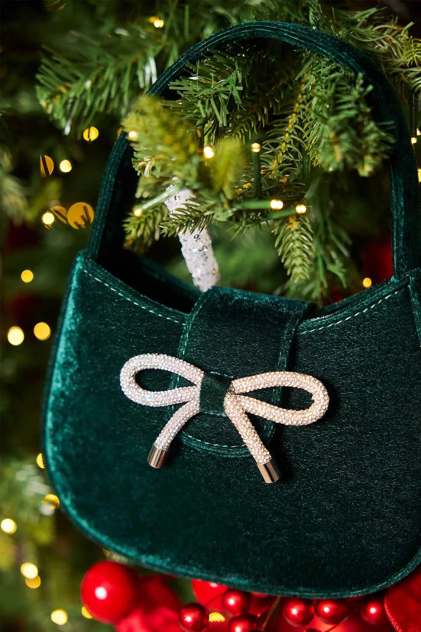 Nina Emerald Velvet Bag