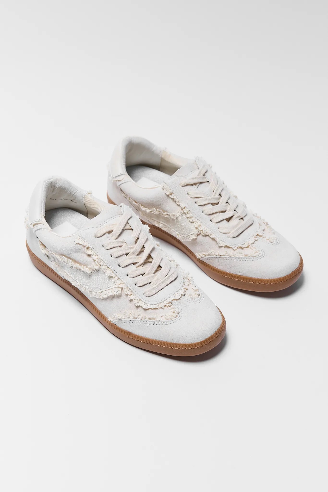 Notice Ivory Lace Trim Sneakers