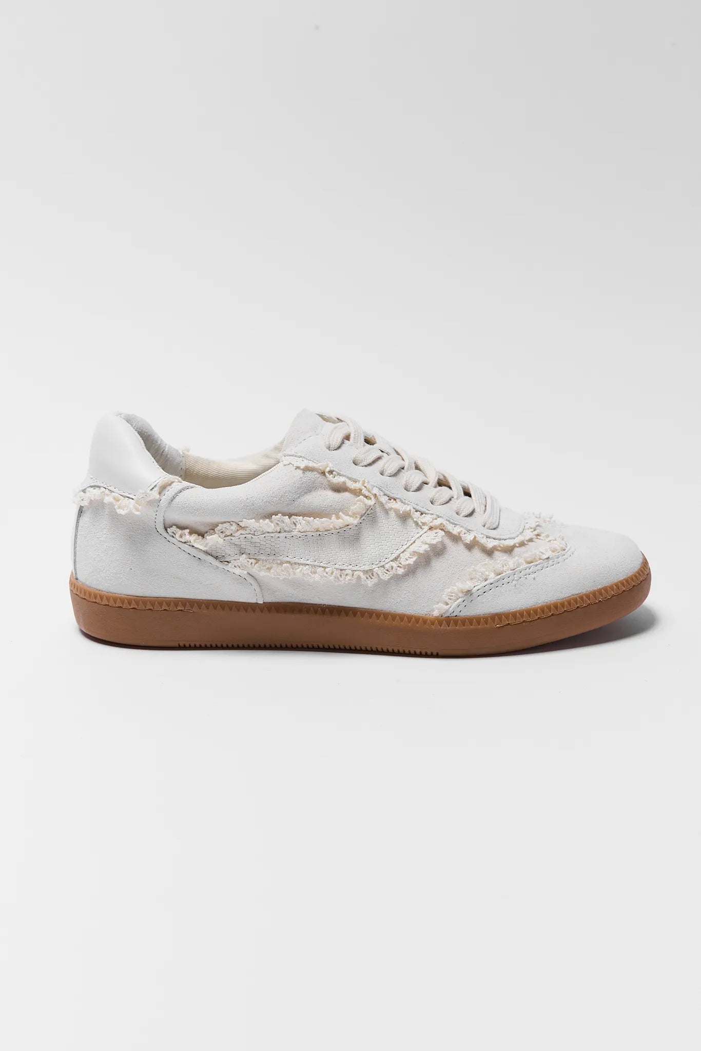 Notice Ivory Lace Trim Sneakers