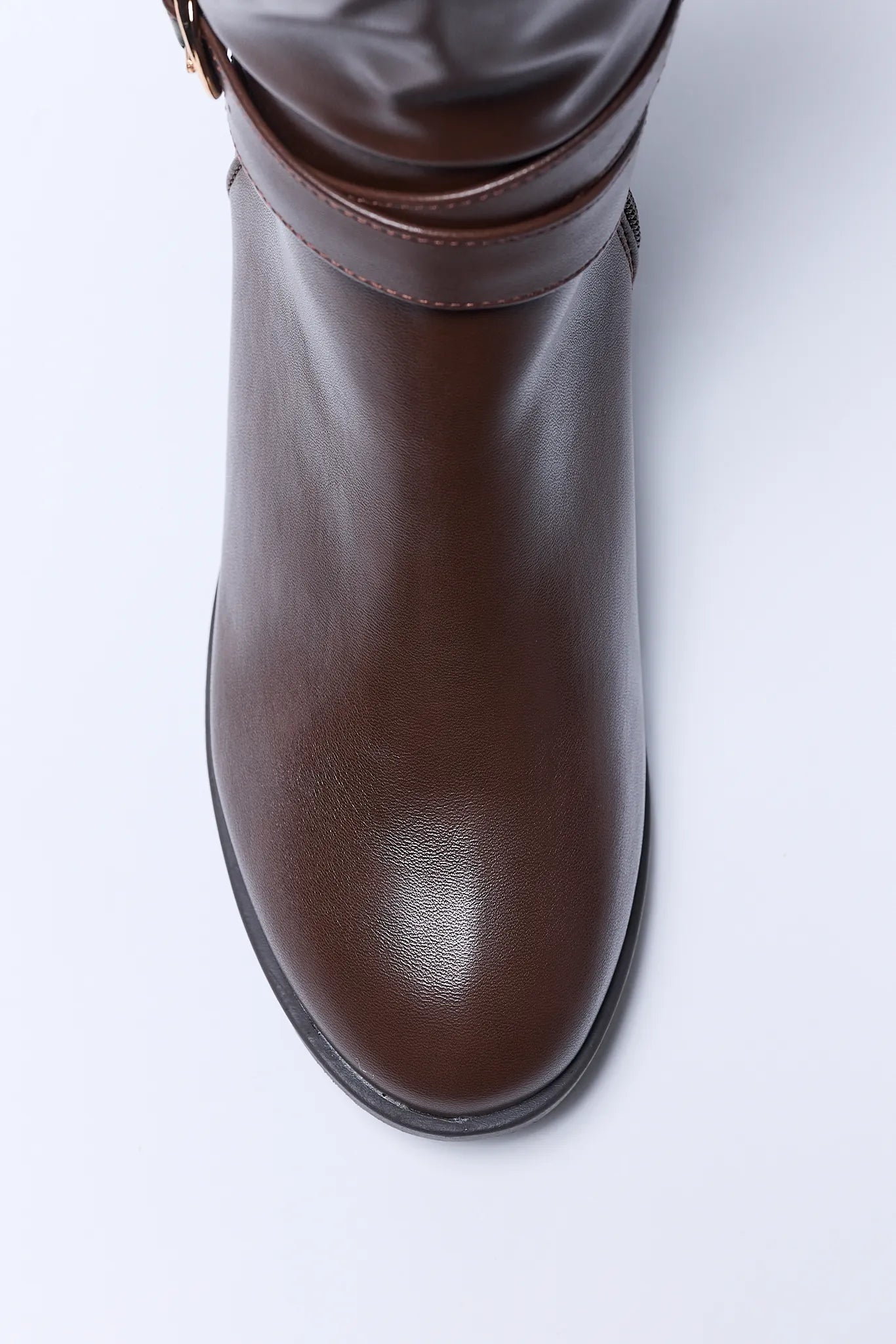 Brown leather Prudence boot on a white background