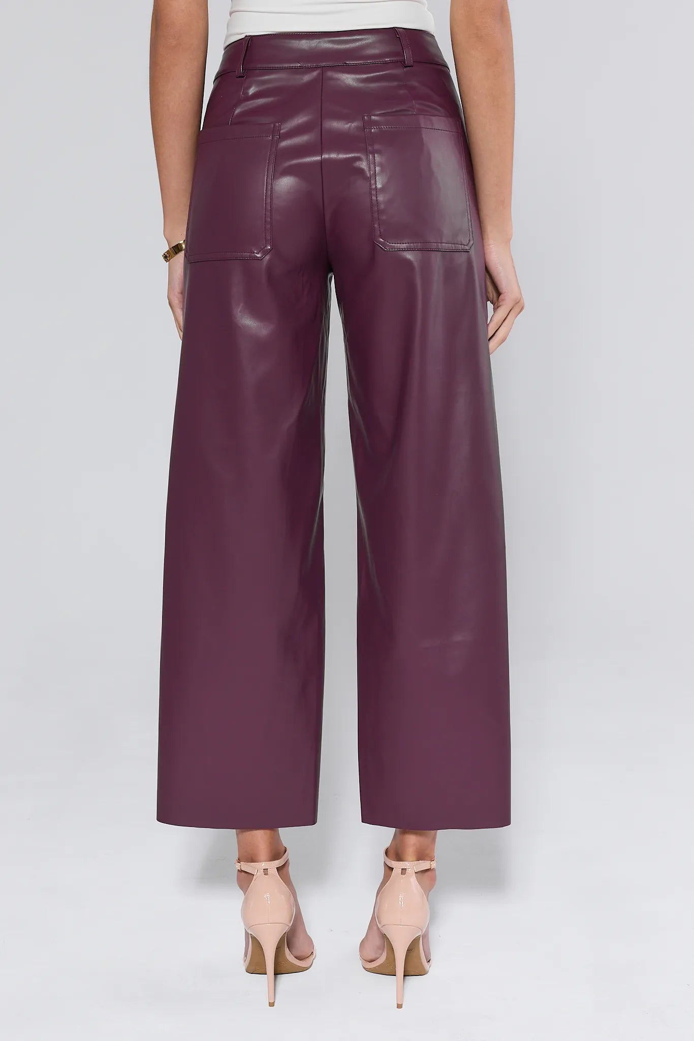 Naomi Plum Faux Leather Pants