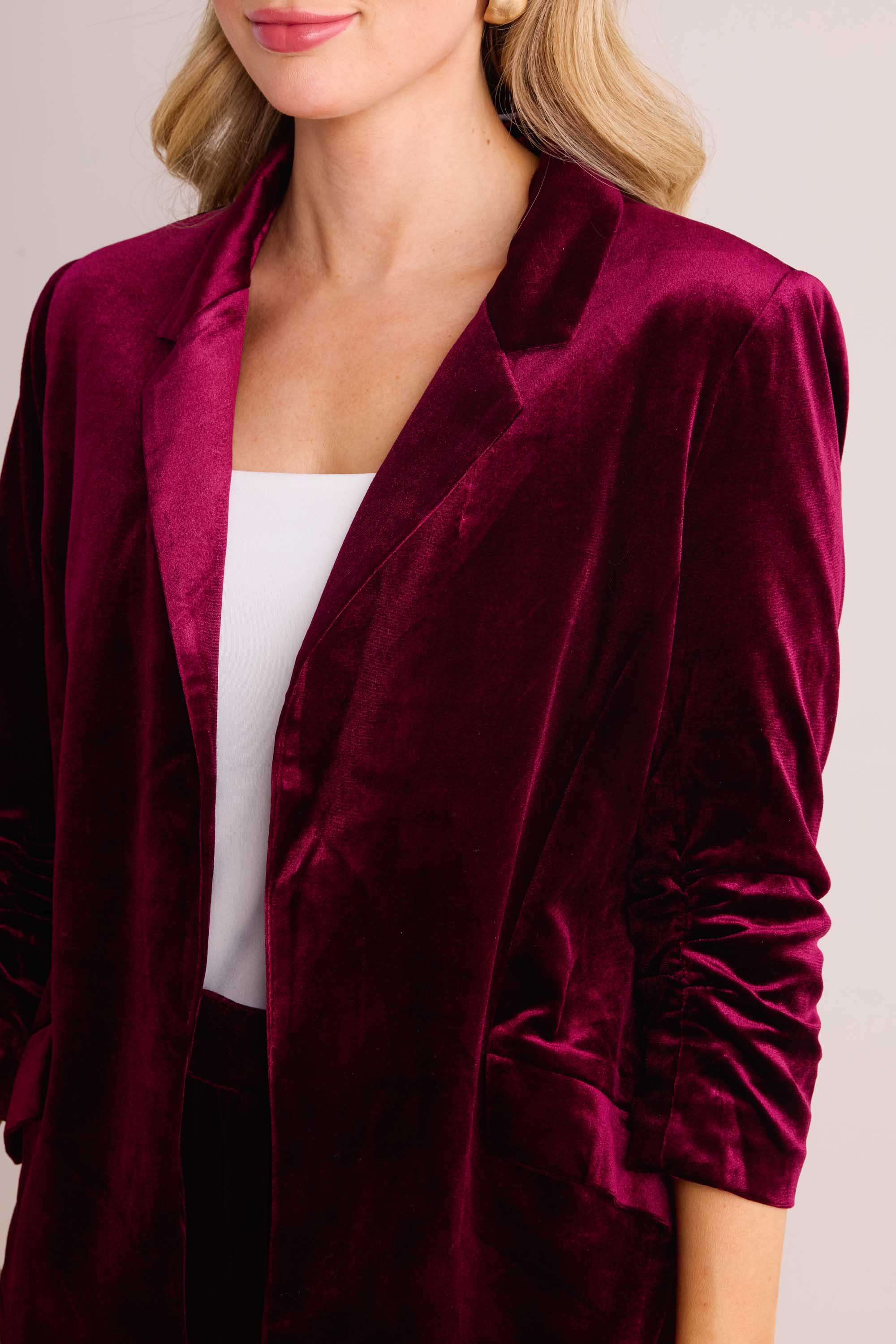 Dawn Blazer- Burgundy