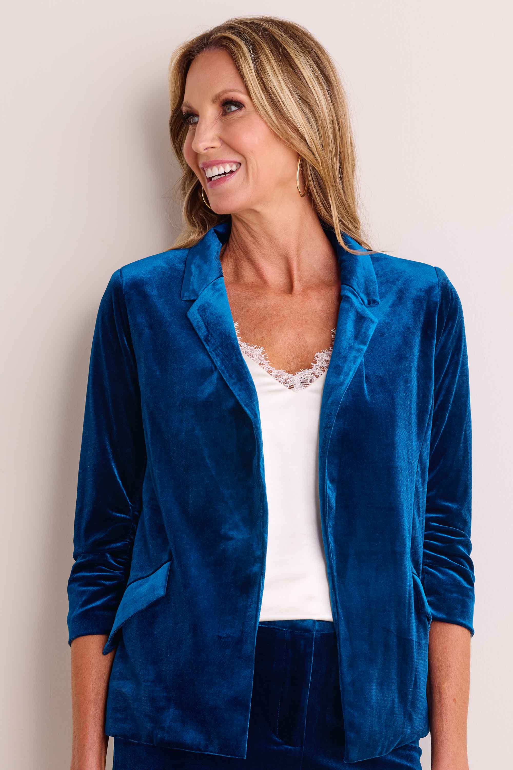 Dawn Blazer in Blue Women s Clothing Avara