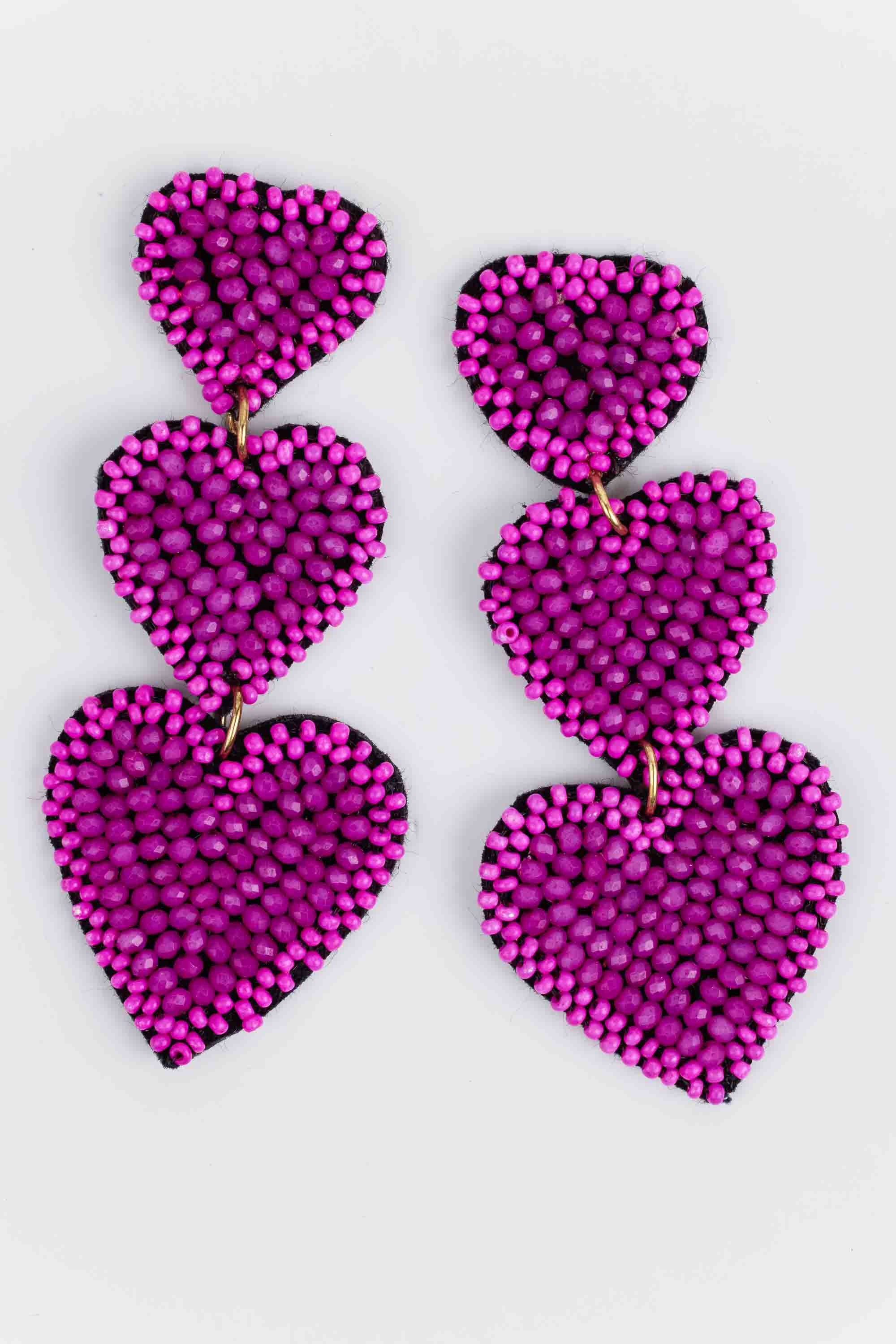 Aimee Heart Drop Earrings