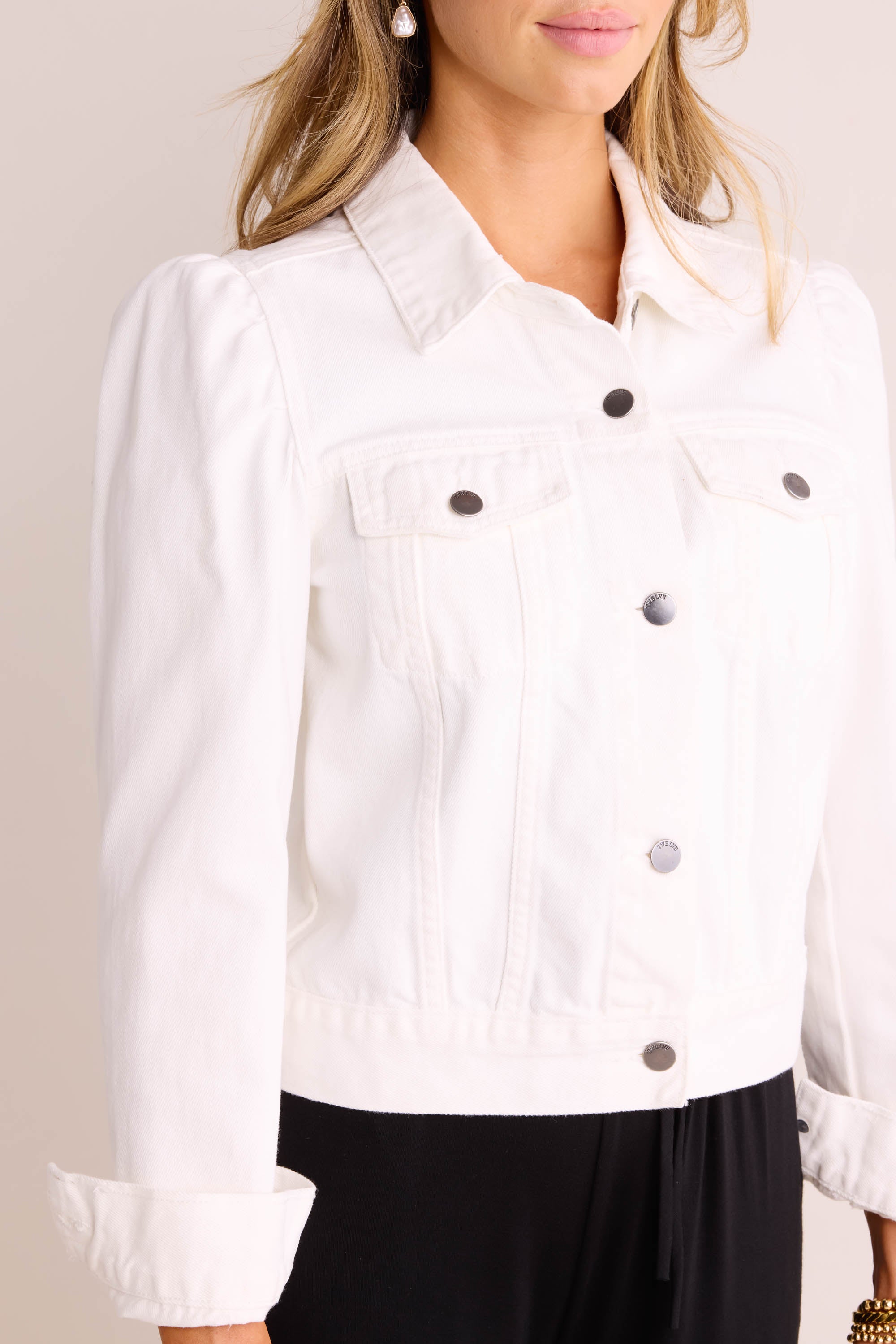 Roxanna Denim Jacket- White