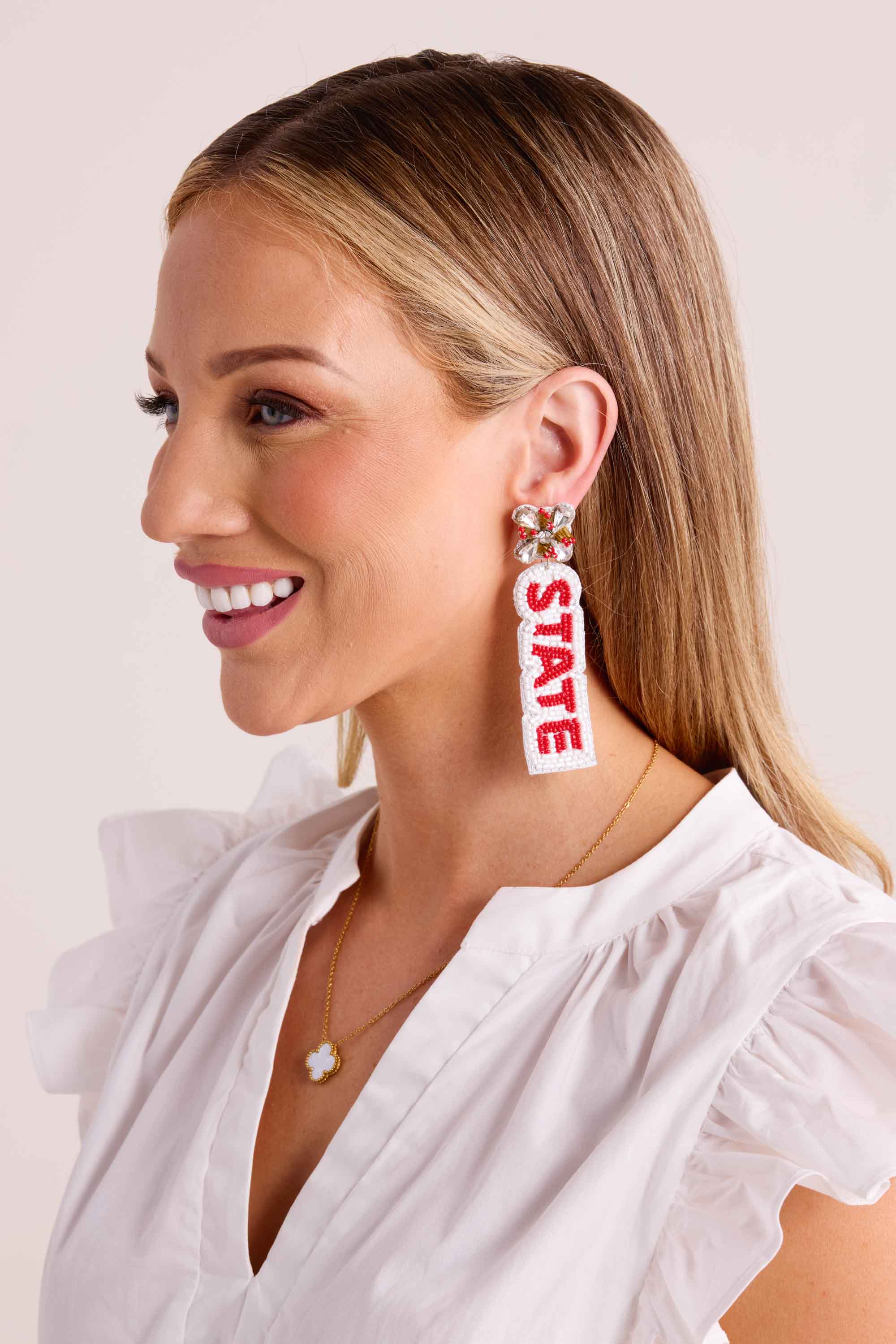 Miss State Beaded Earrings by Treasure Jewels