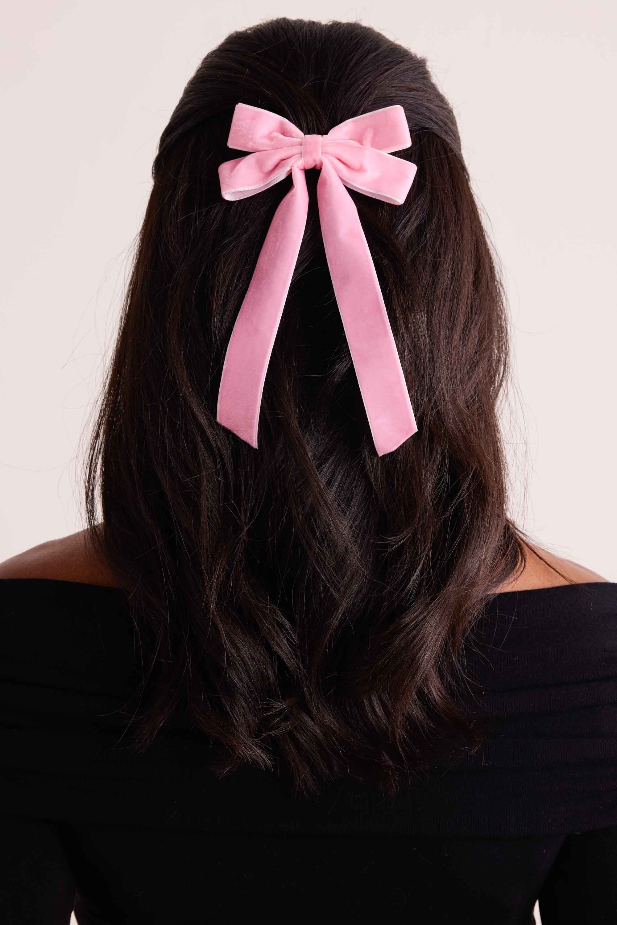 Lizzie Bow Clip- Pink