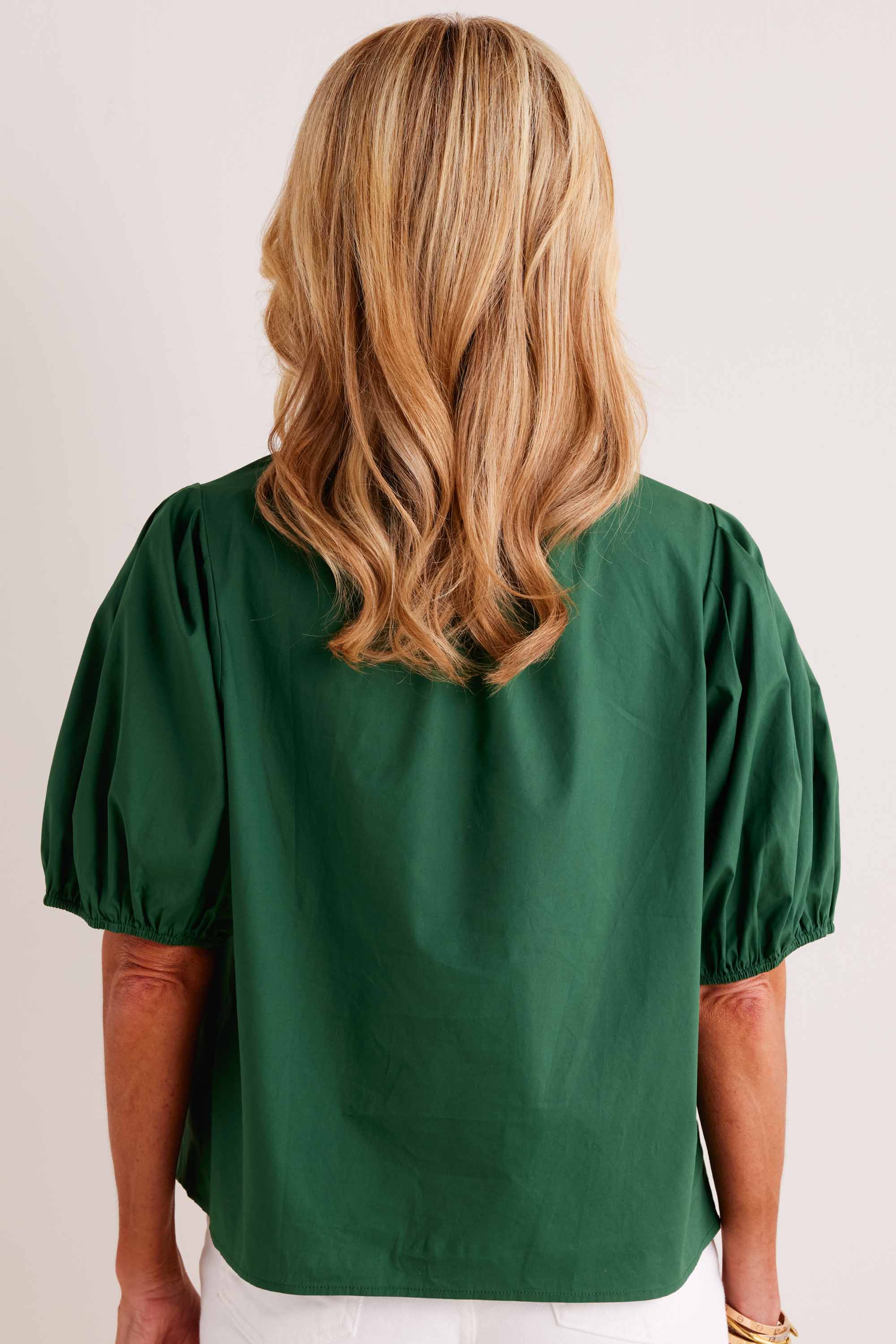 Georgina Top- Dark Green