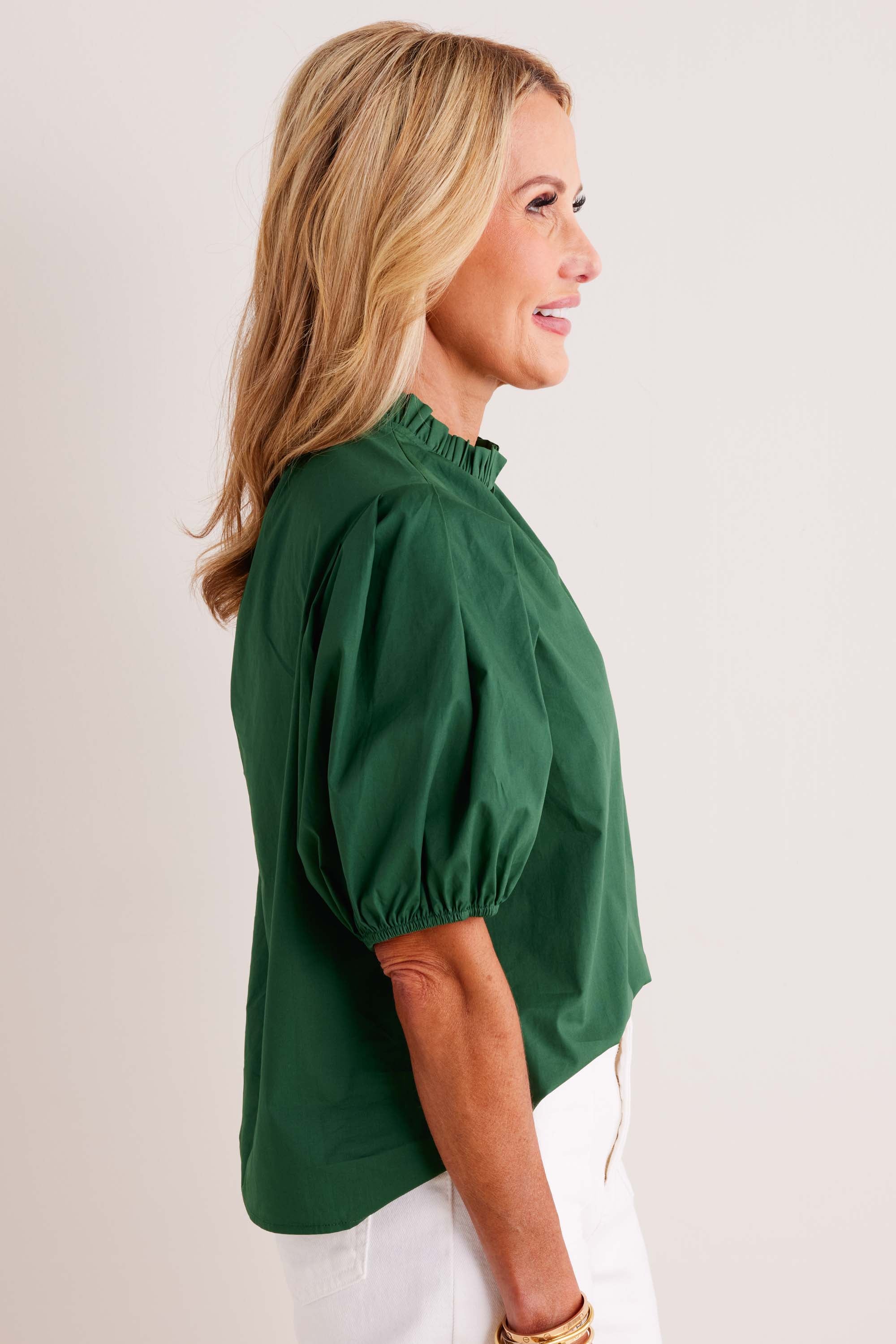 Georgina Top- Dark Green