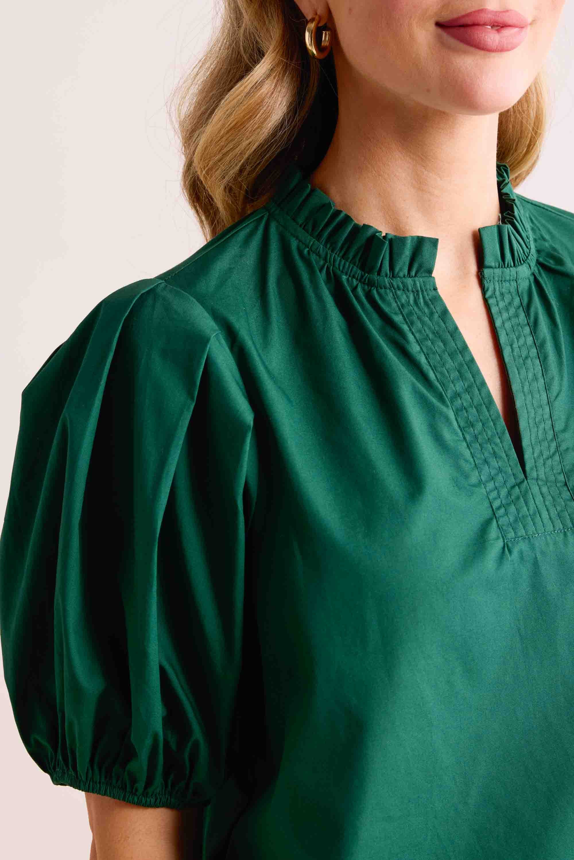 Georgina Top- Dark Green