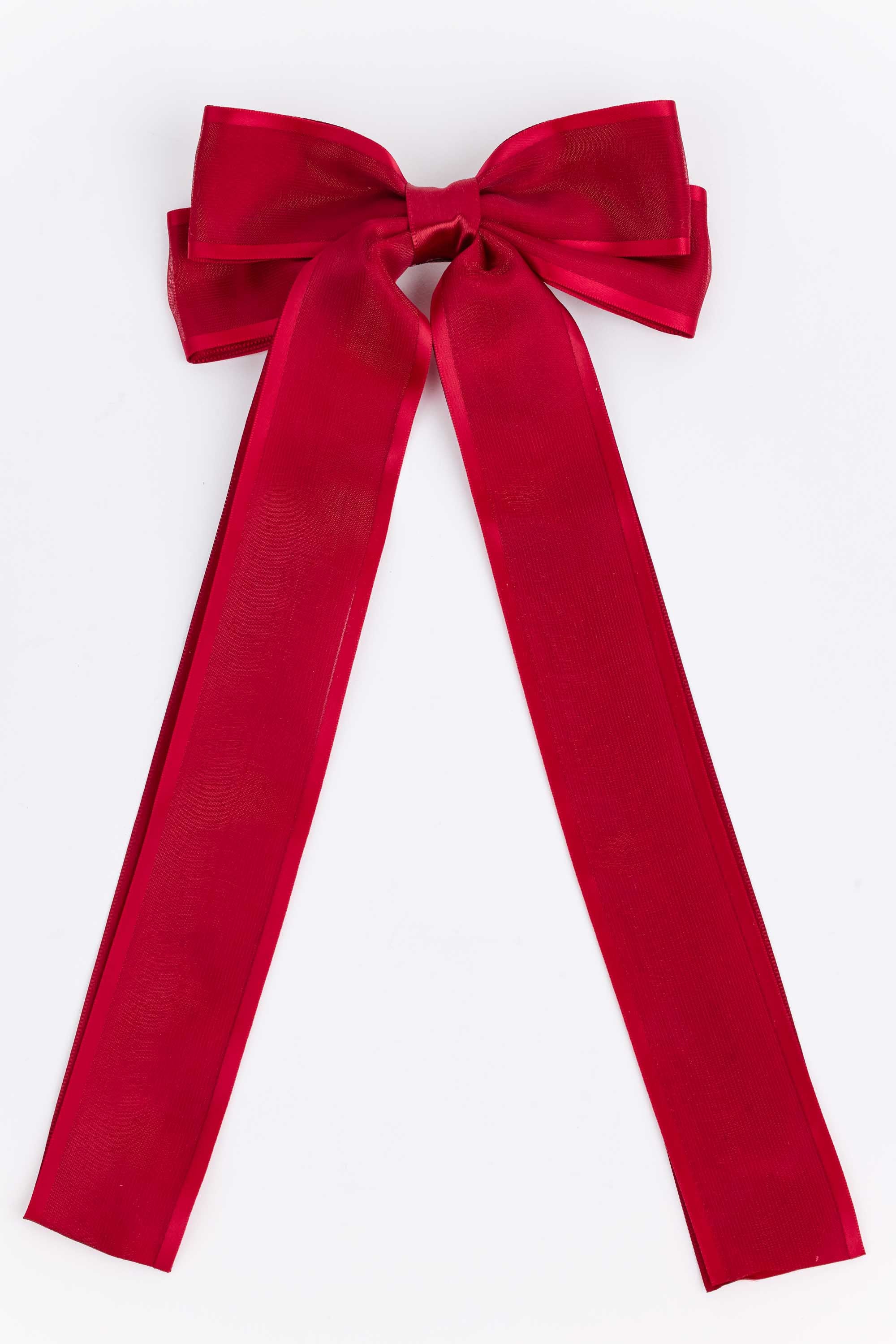 Sylvie Bow Clip- Red