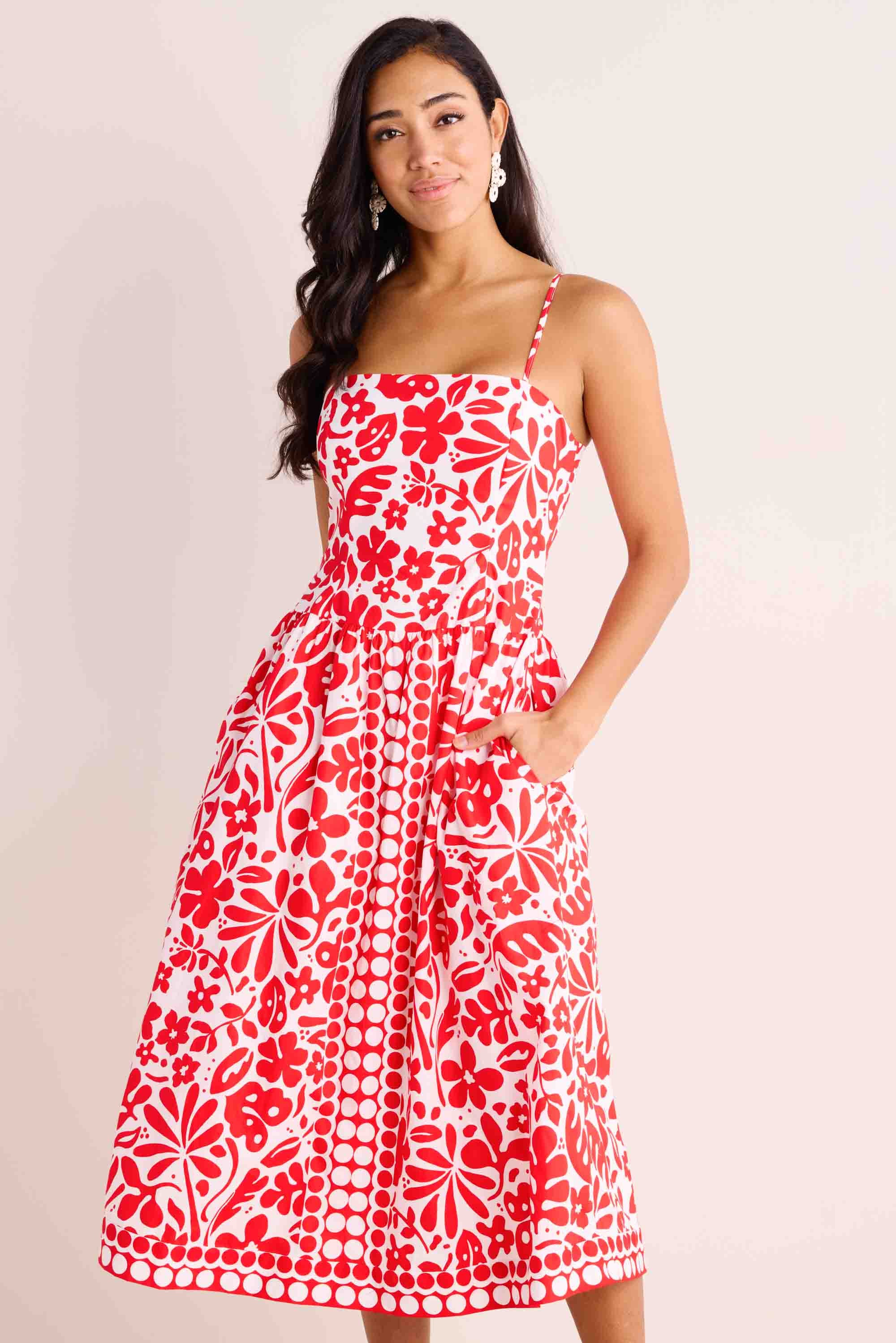 Brady Dress- Red