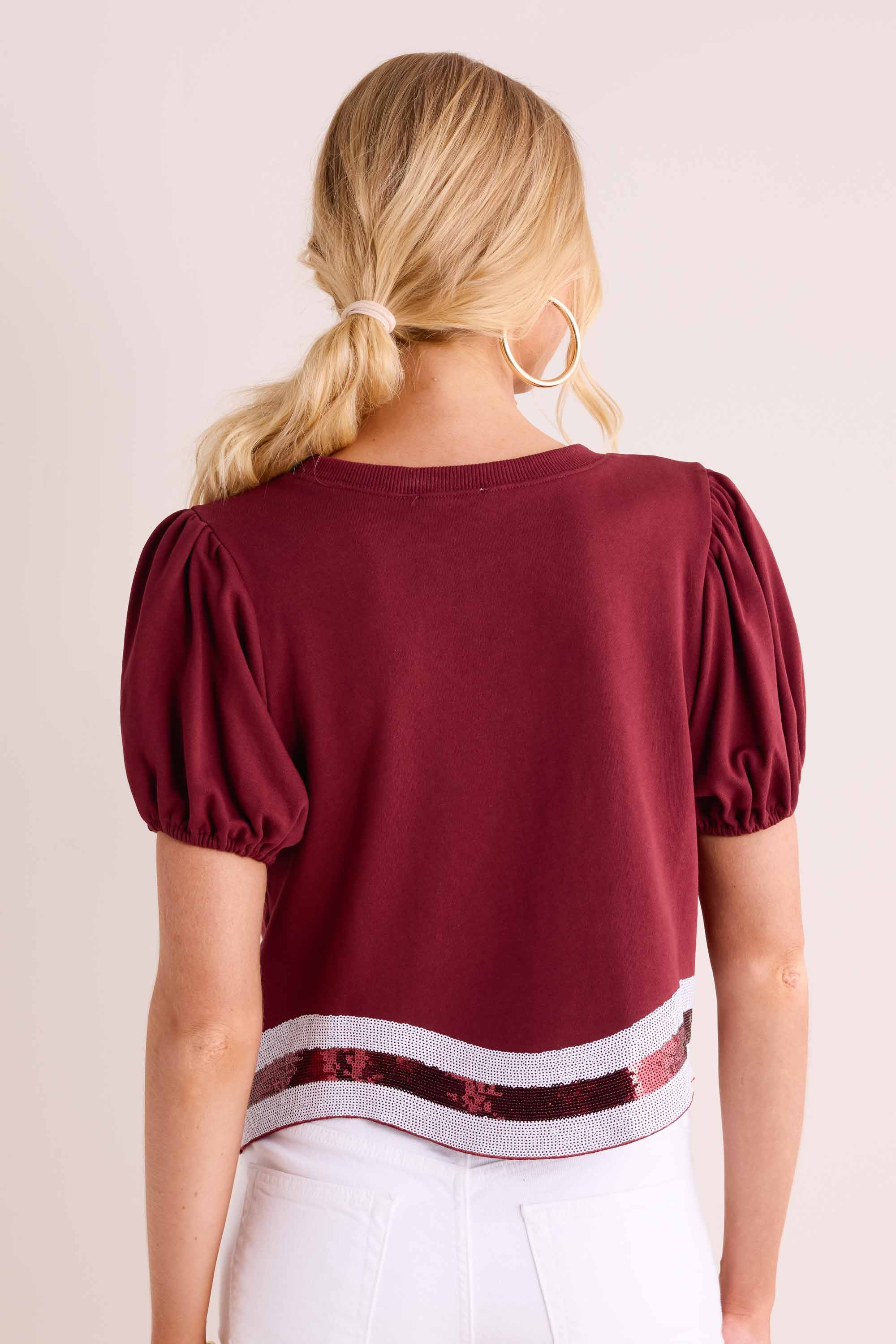 Liza Top- Maroon