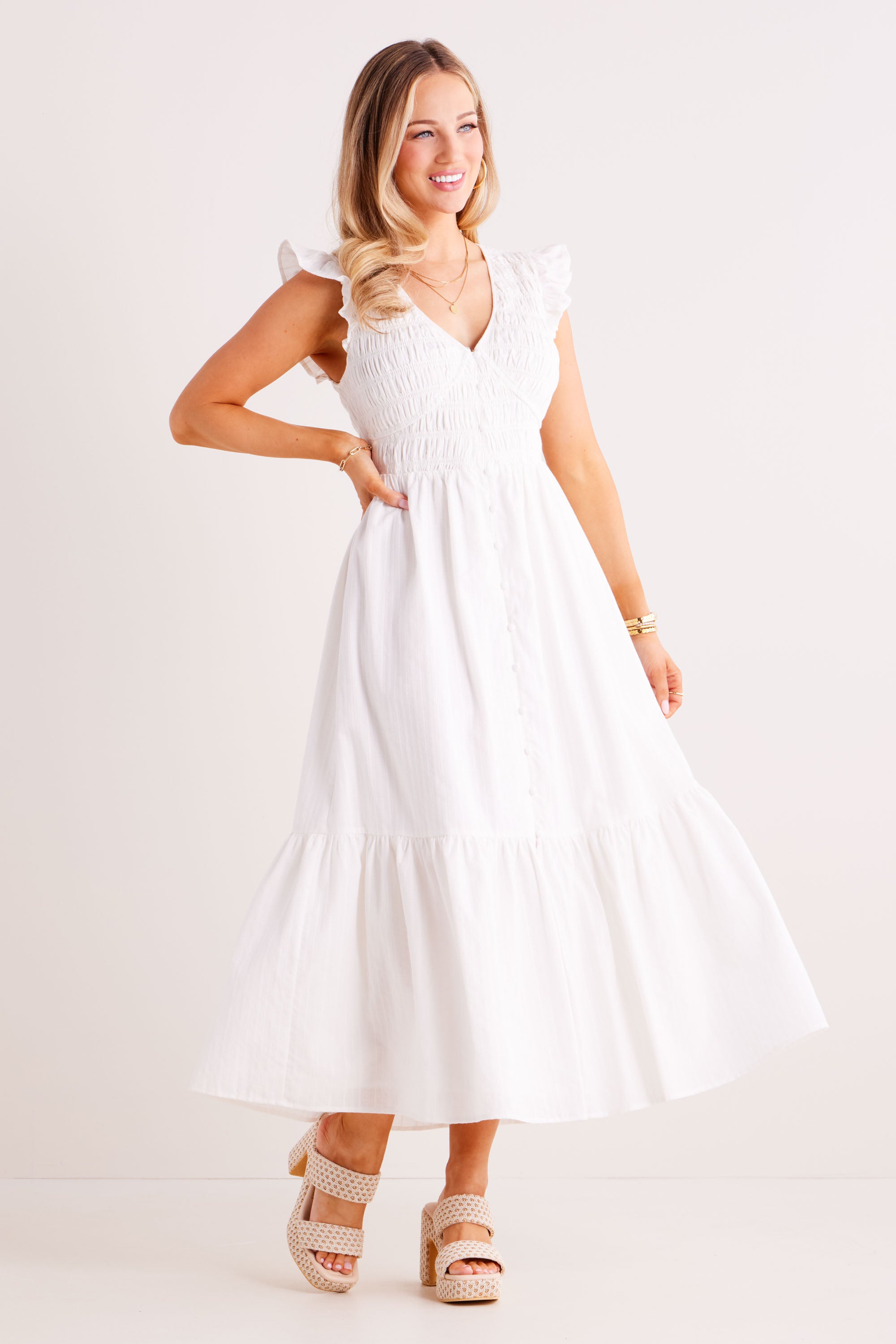 Allyn Dress- White