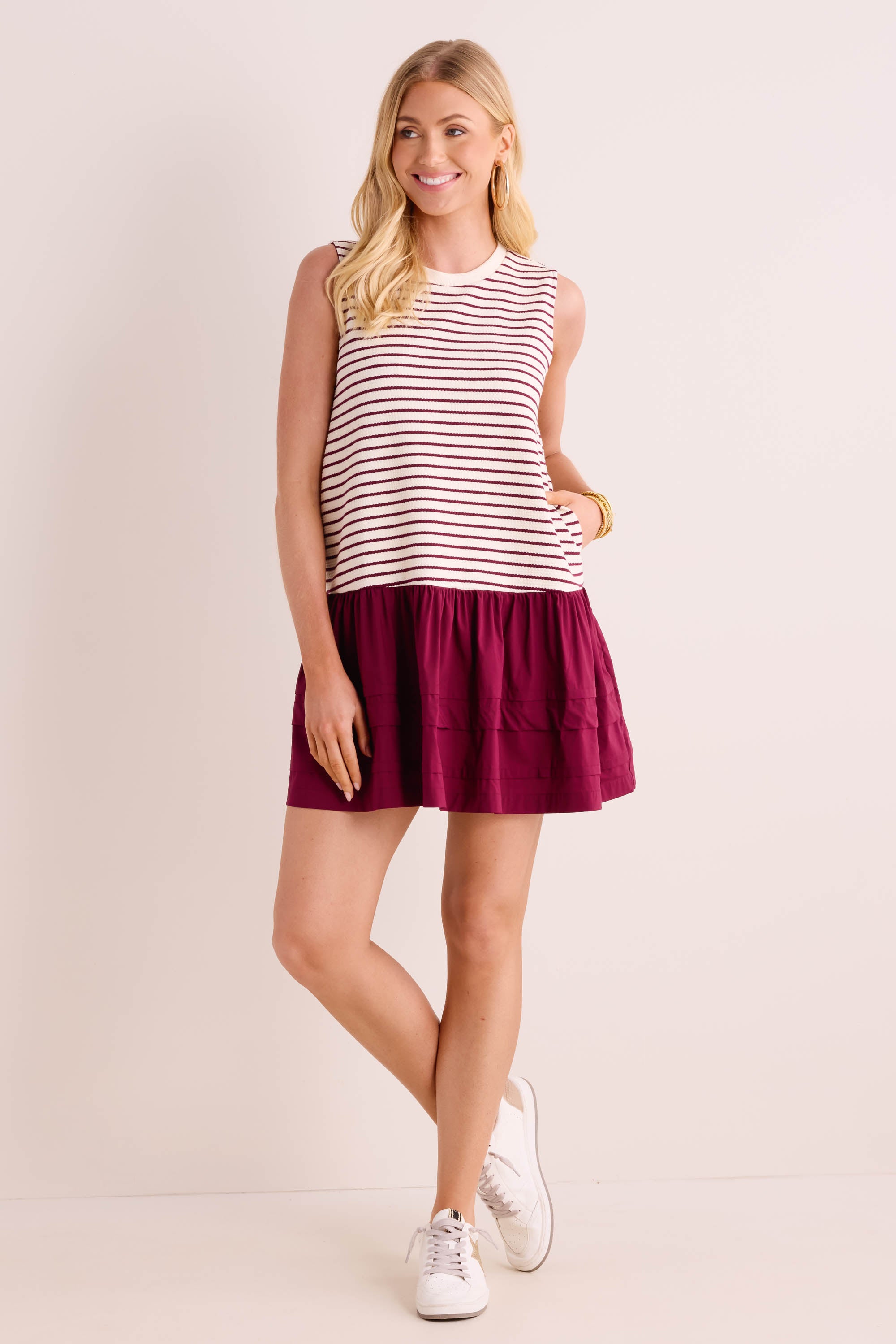 Faye Dress- Burgundy