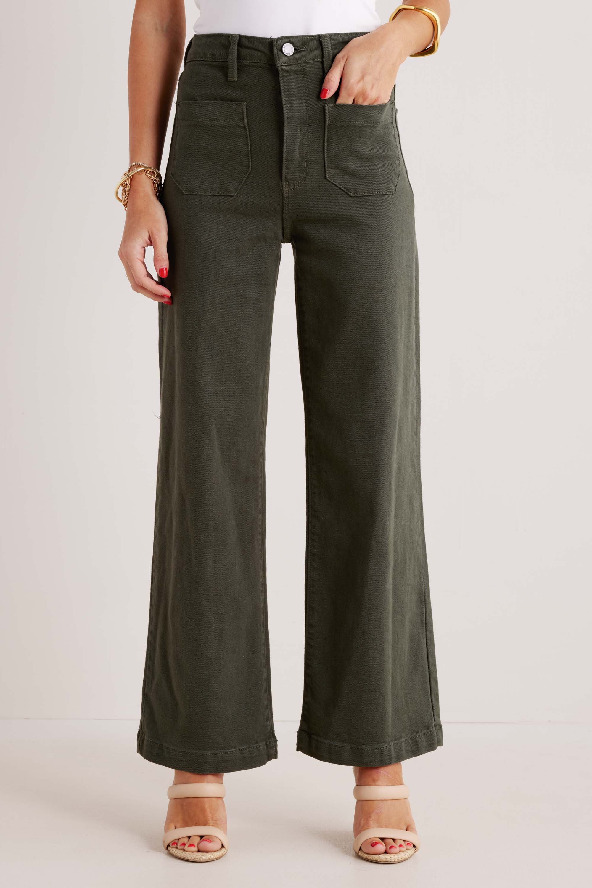 Kimberly Jeans- Dark Olive