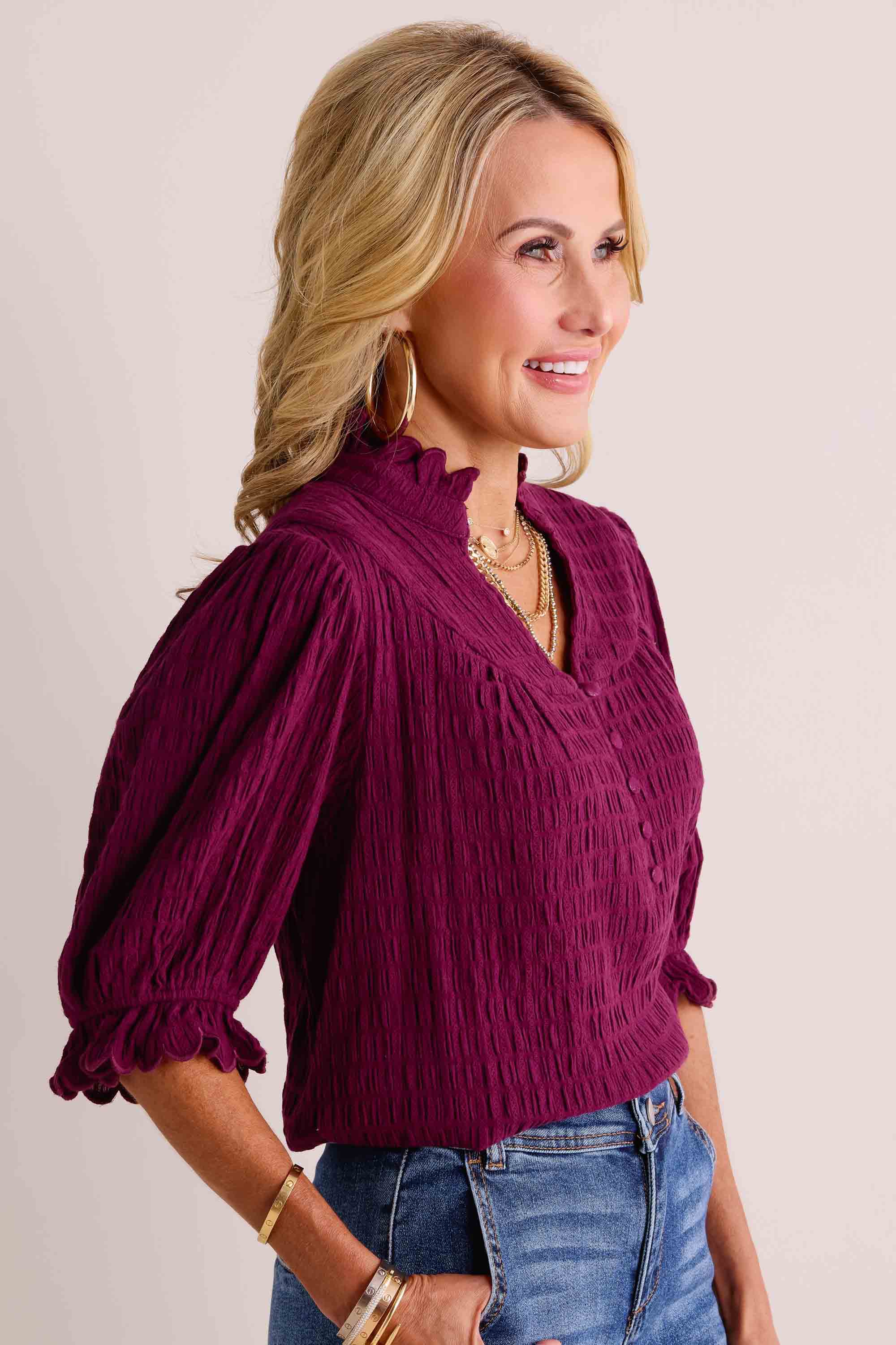 Hailey Top- Plum