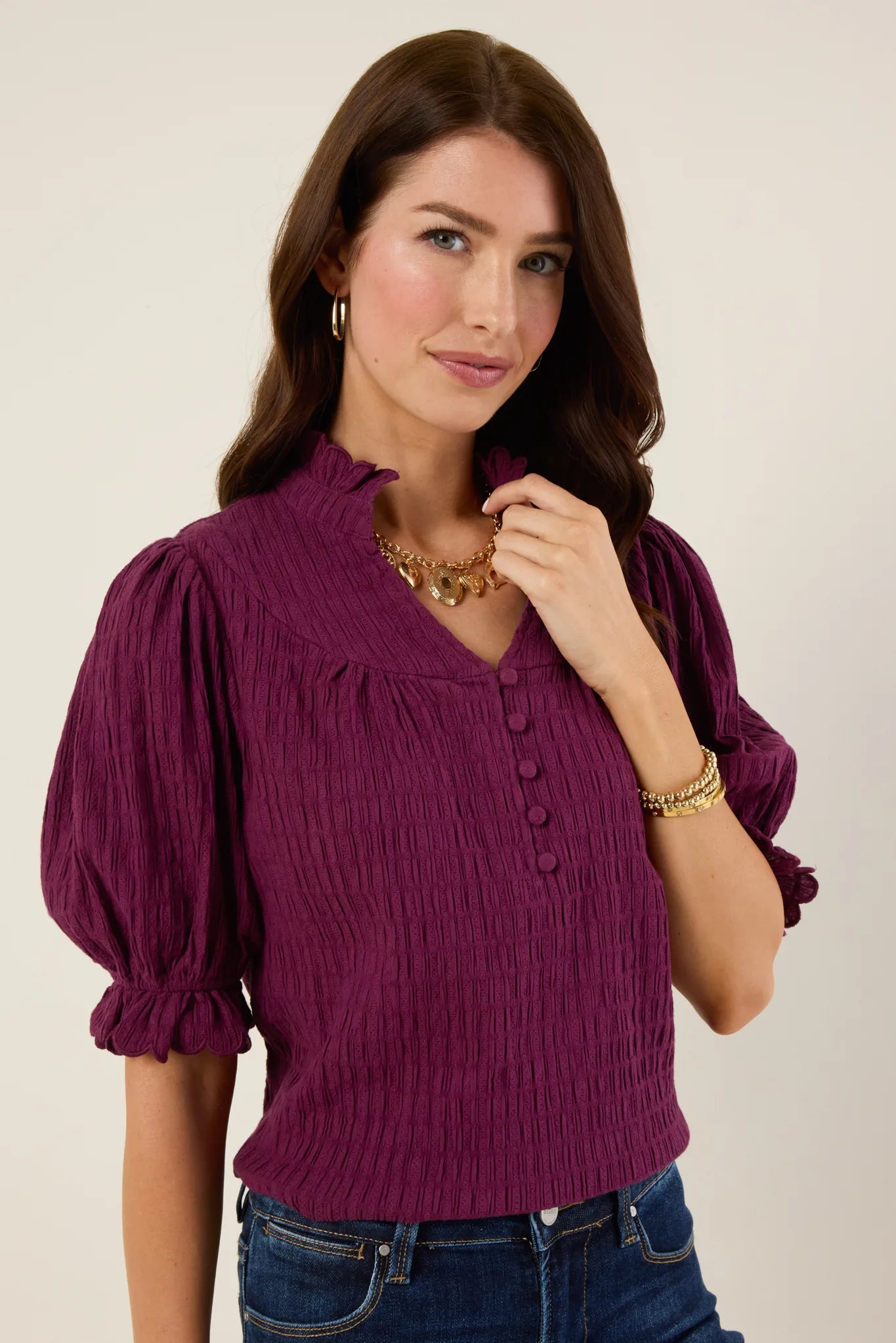 Hailey Top- Plum
