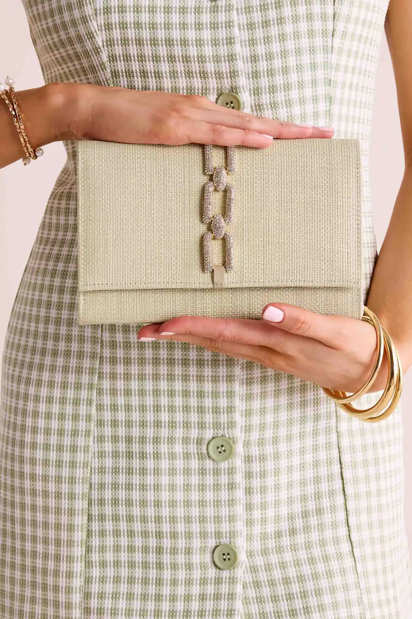 Gia Clutch- Sage