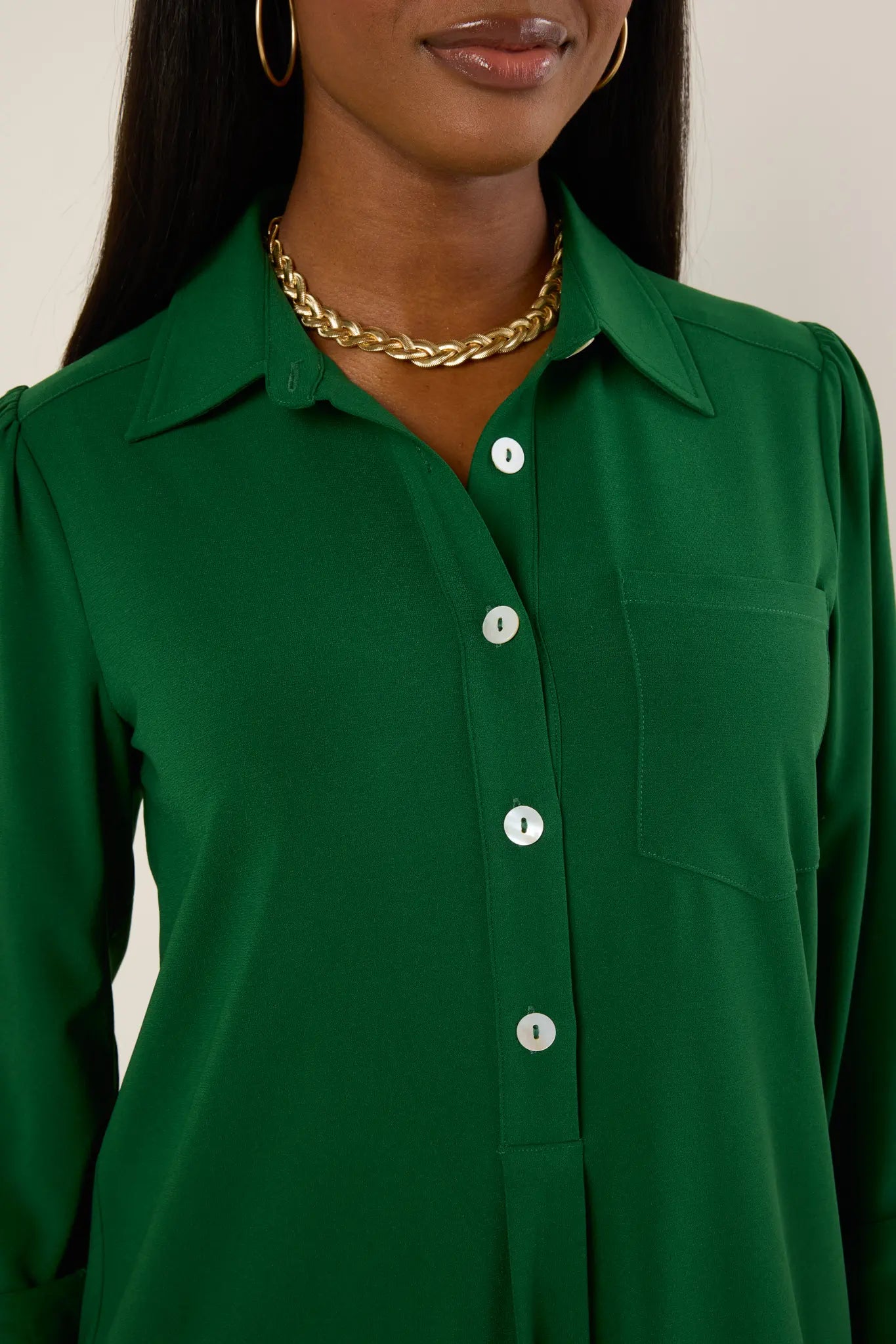 Meagan Dress- Hunter Green
