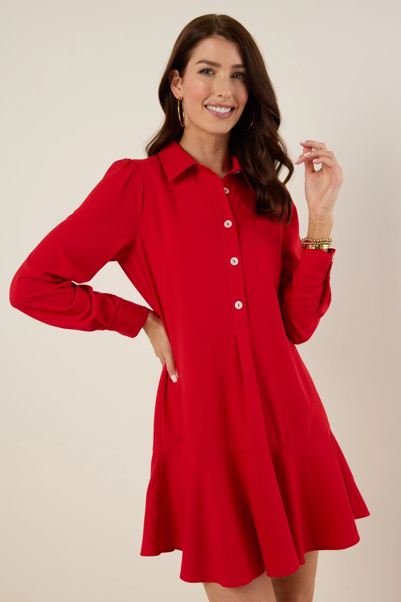 Meagan Dress- Red