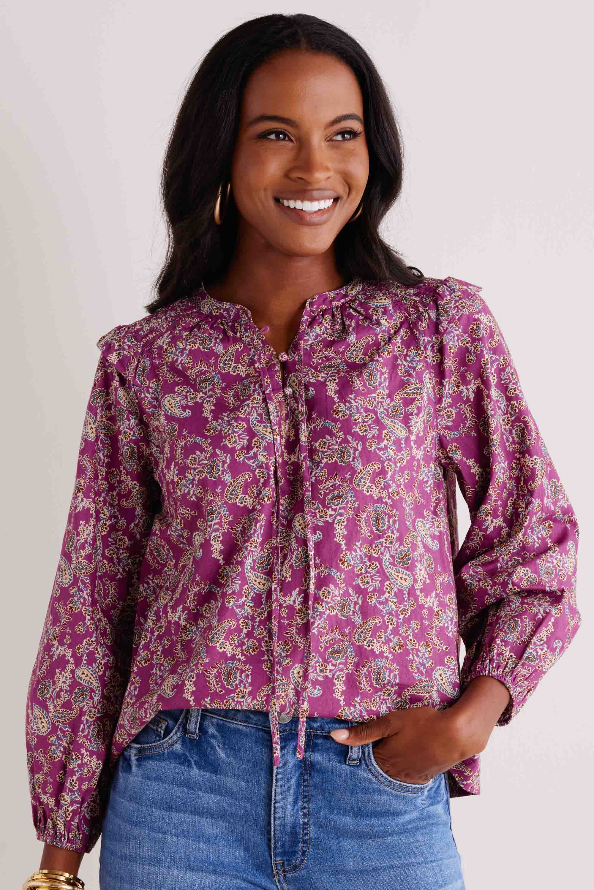 Hadley Top- Mauve