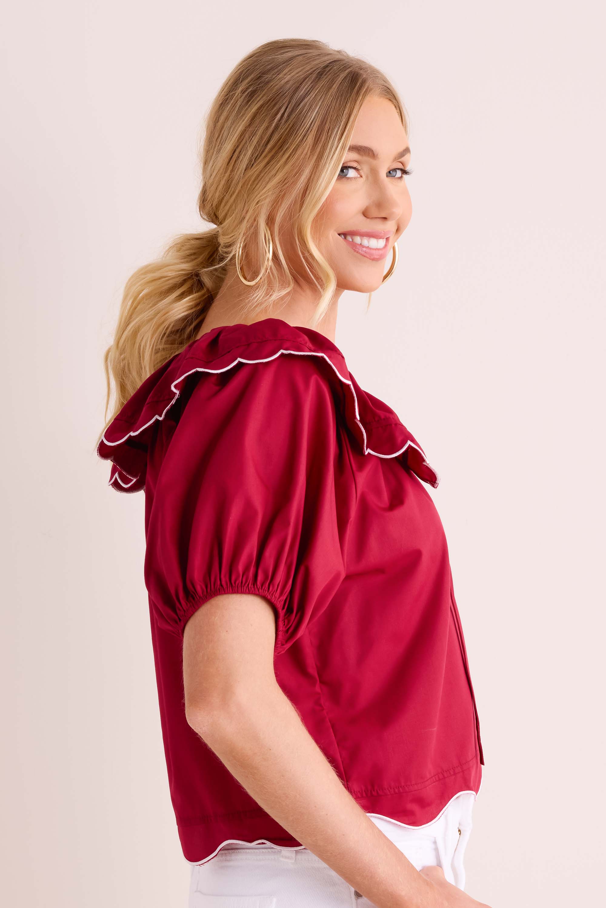 Tatum Top- Maroon