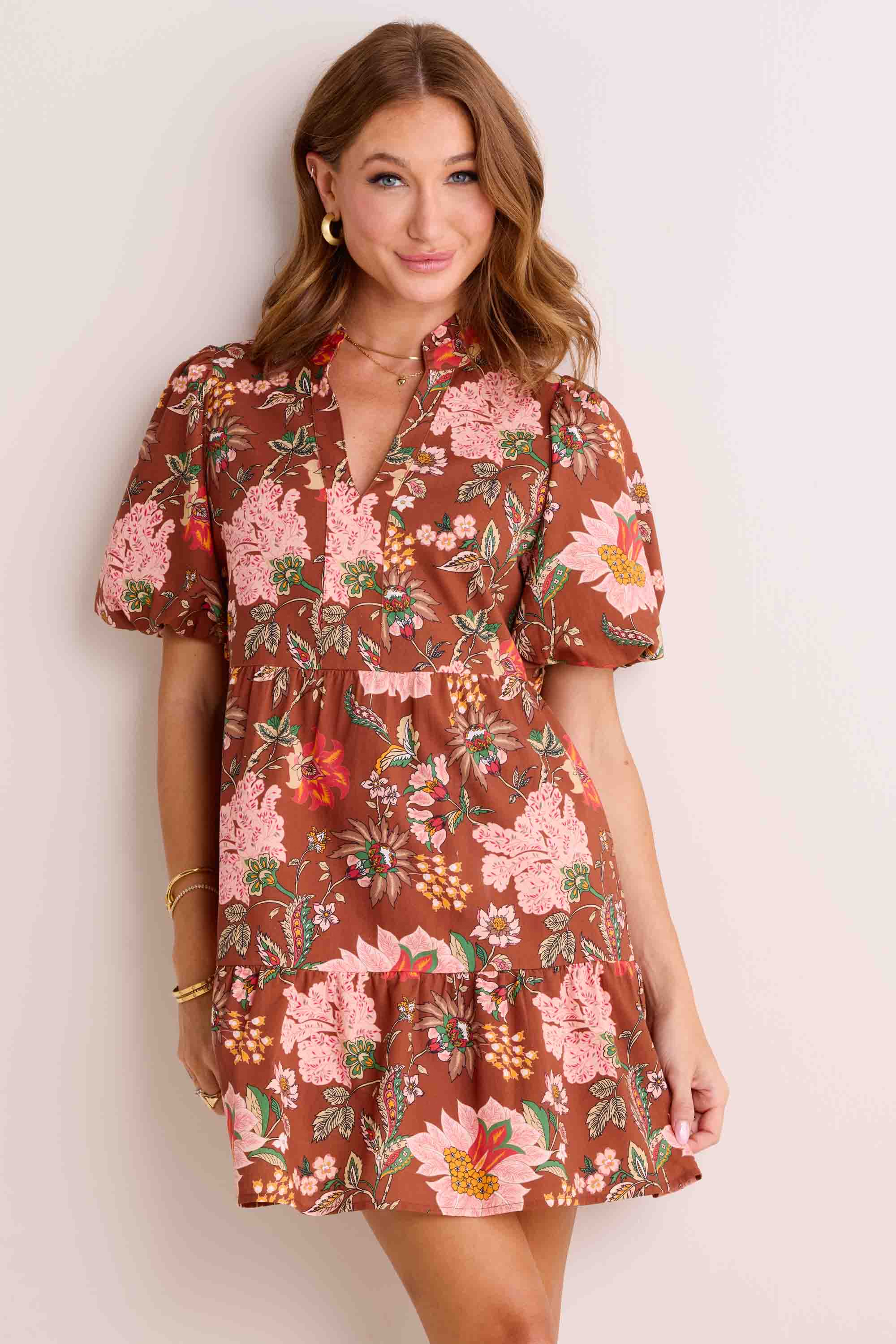 Genevieve Dress- Brown