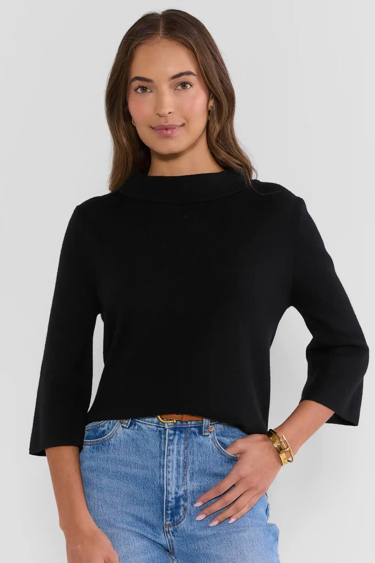 Women's Black Knit Sweater | Avara