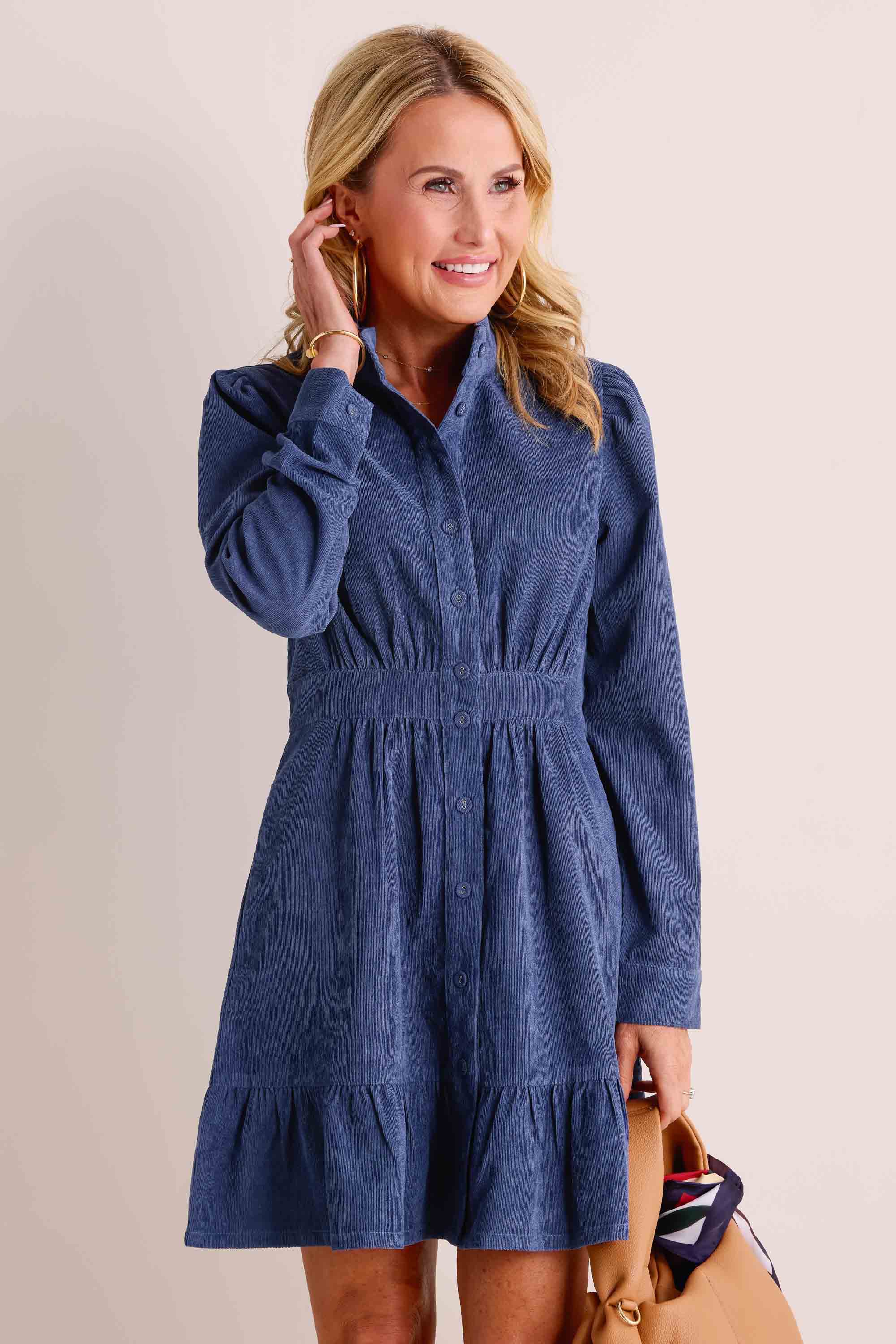 Elizabeth Dress- Slate Blue