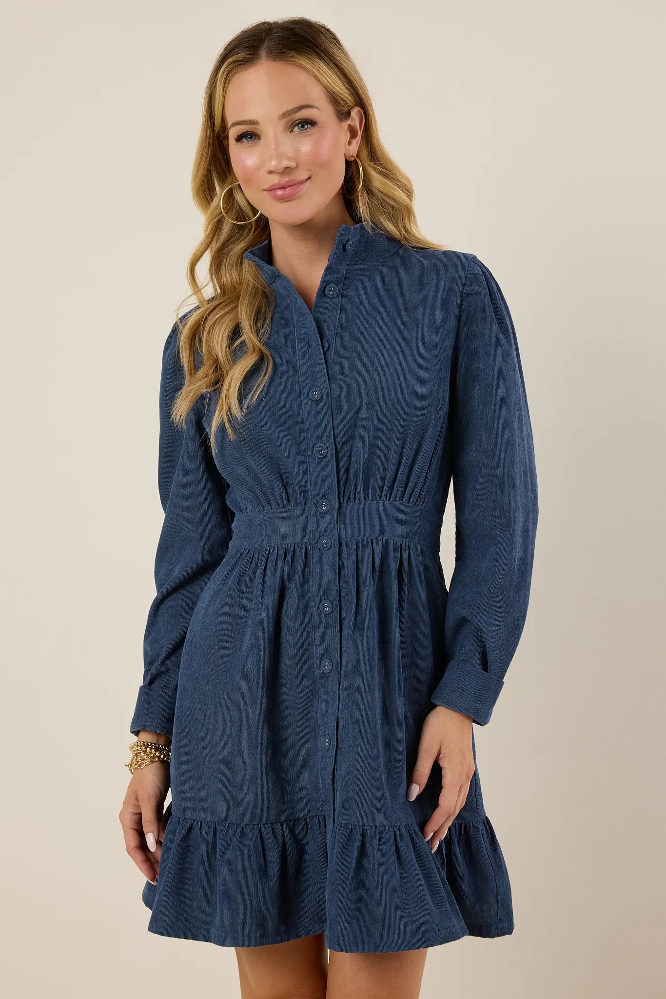 Elizabeth Dress- Slate Blue