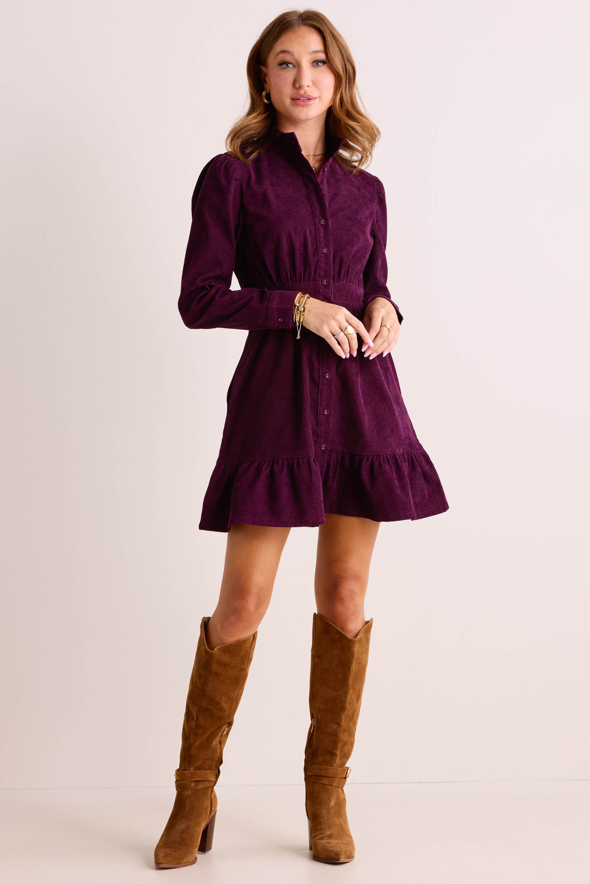 Elizabeth Dress- Eggplant