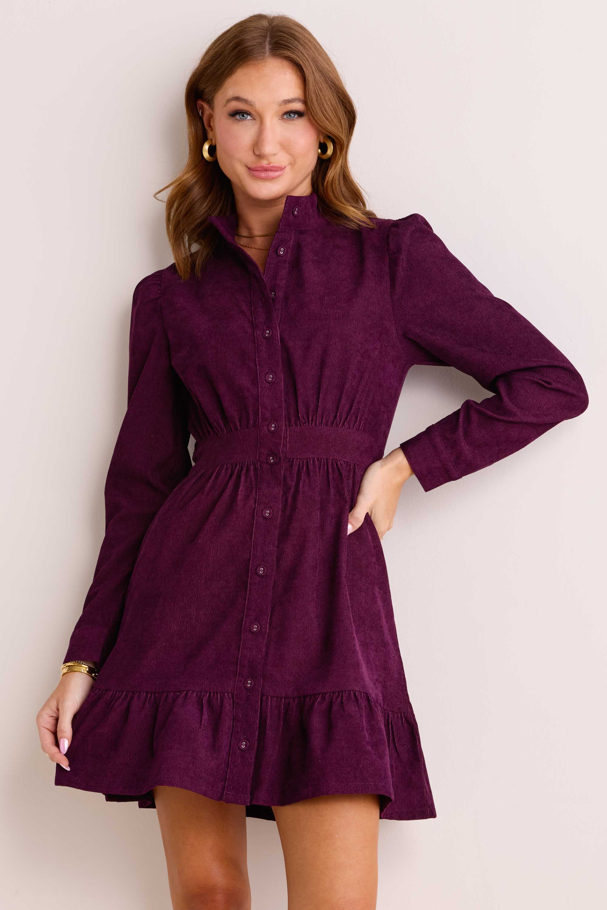 Elizabeth Dress- Eggplant