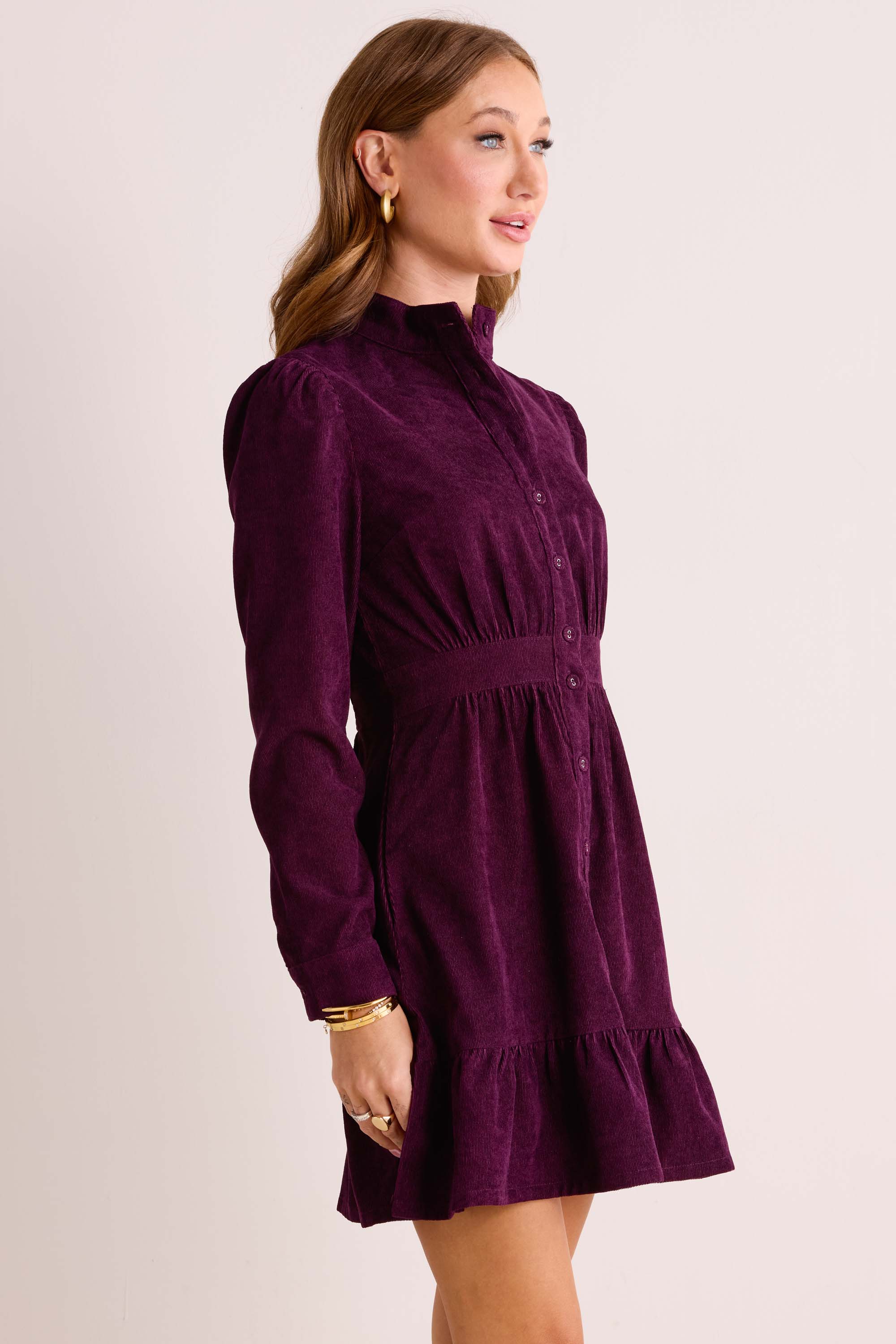 Elizabeth Dress- Eggplant