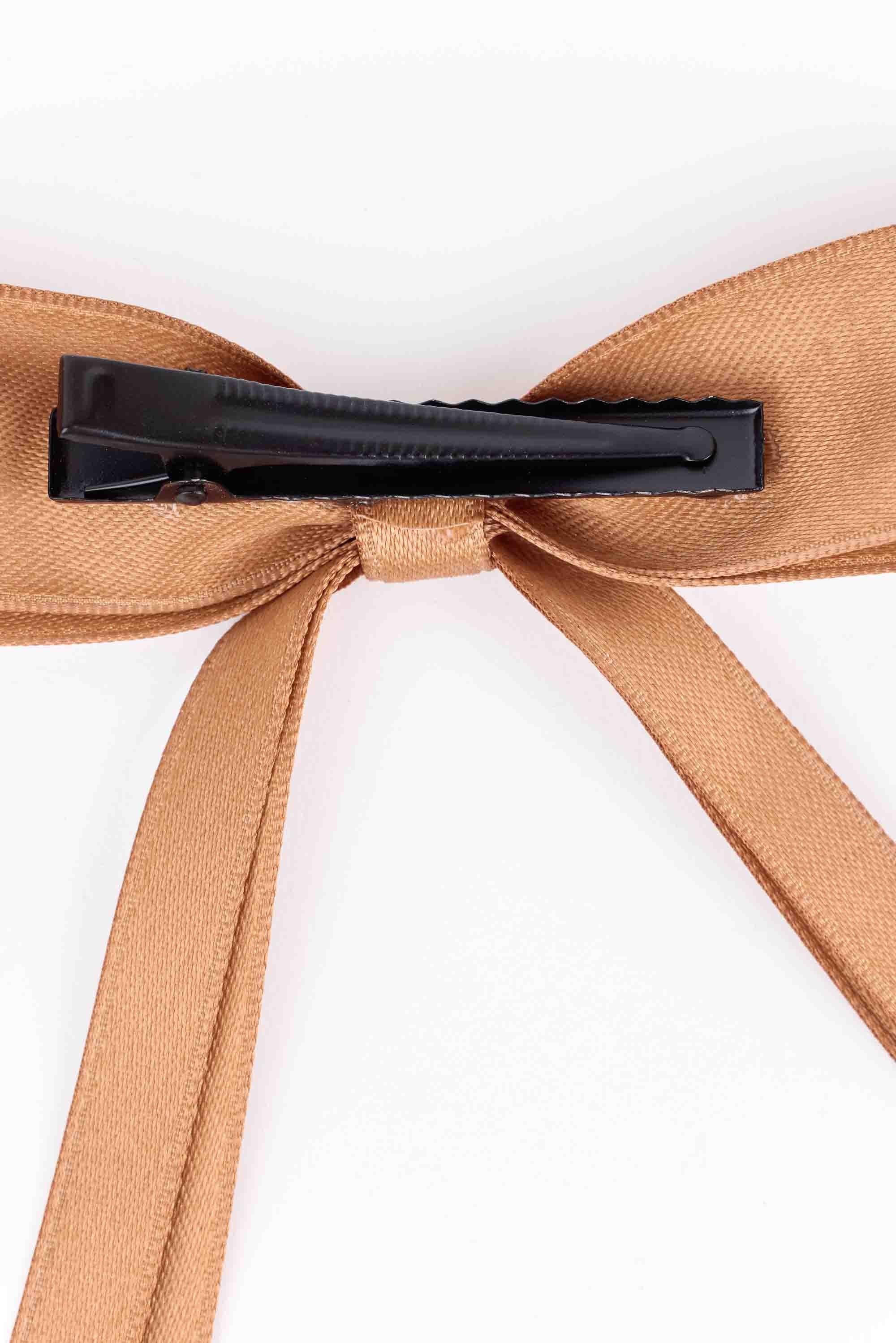 Bonnie Bow Clip- Brown