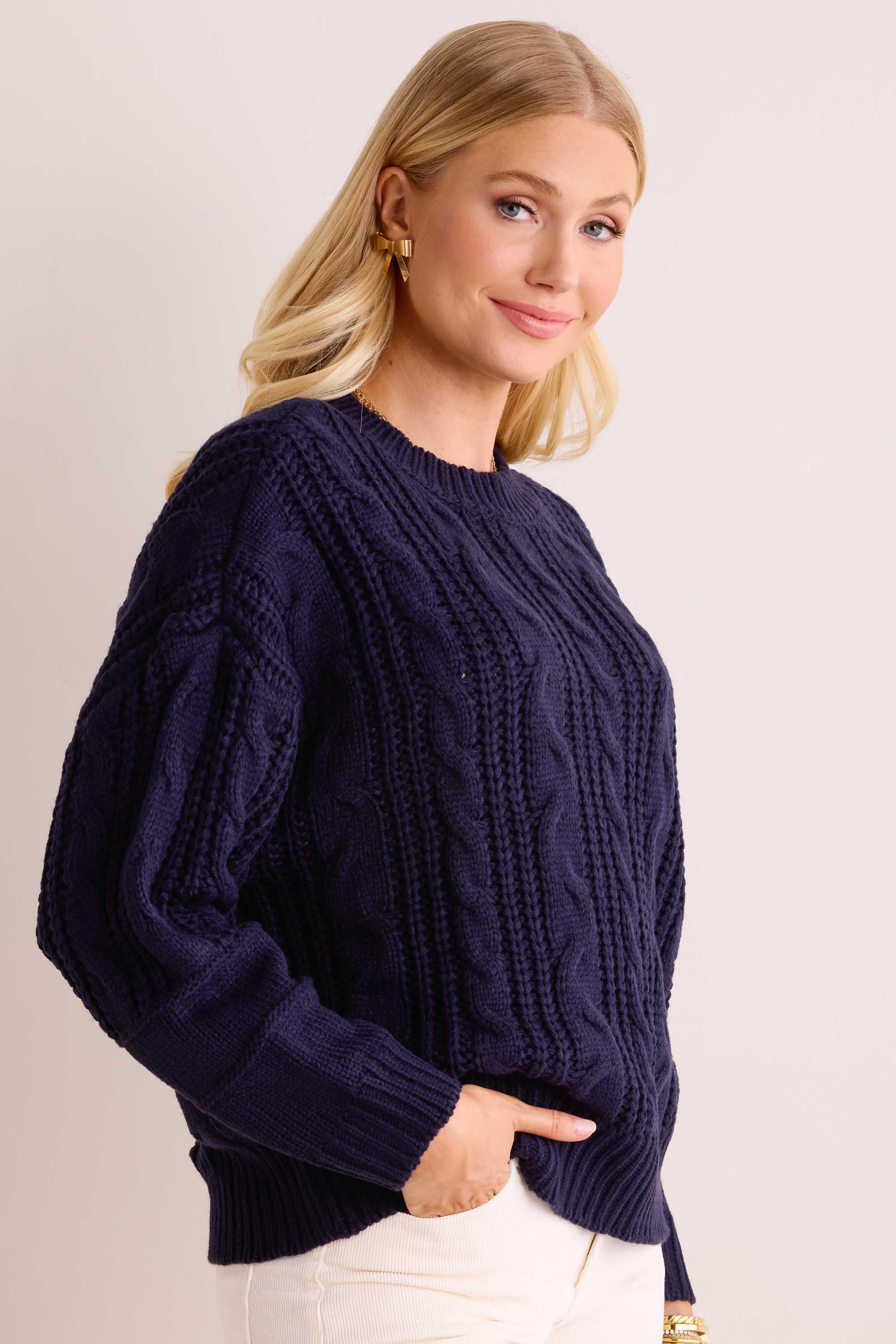 Amber Sweater- Navy