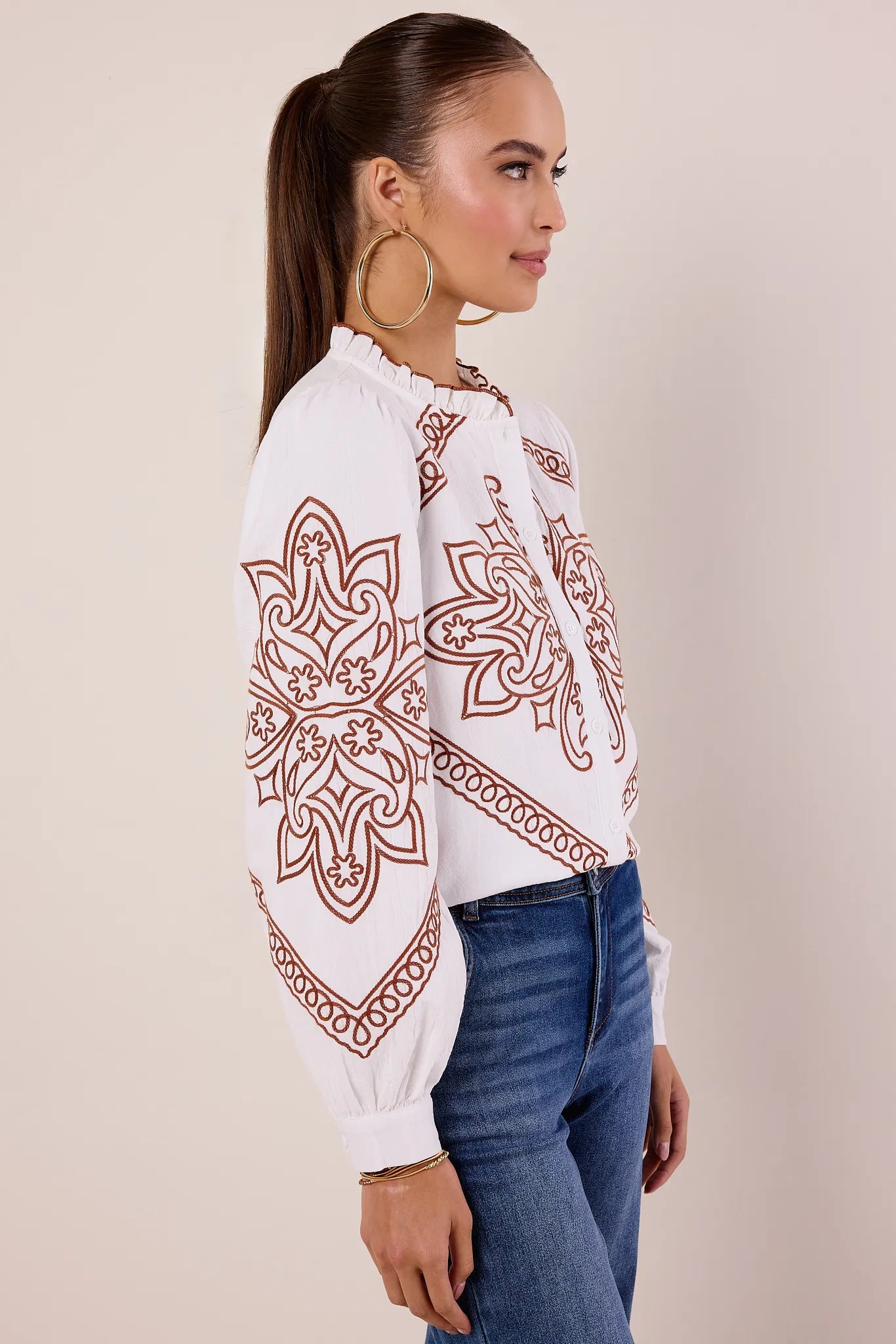 Sabrina Top- Ivory